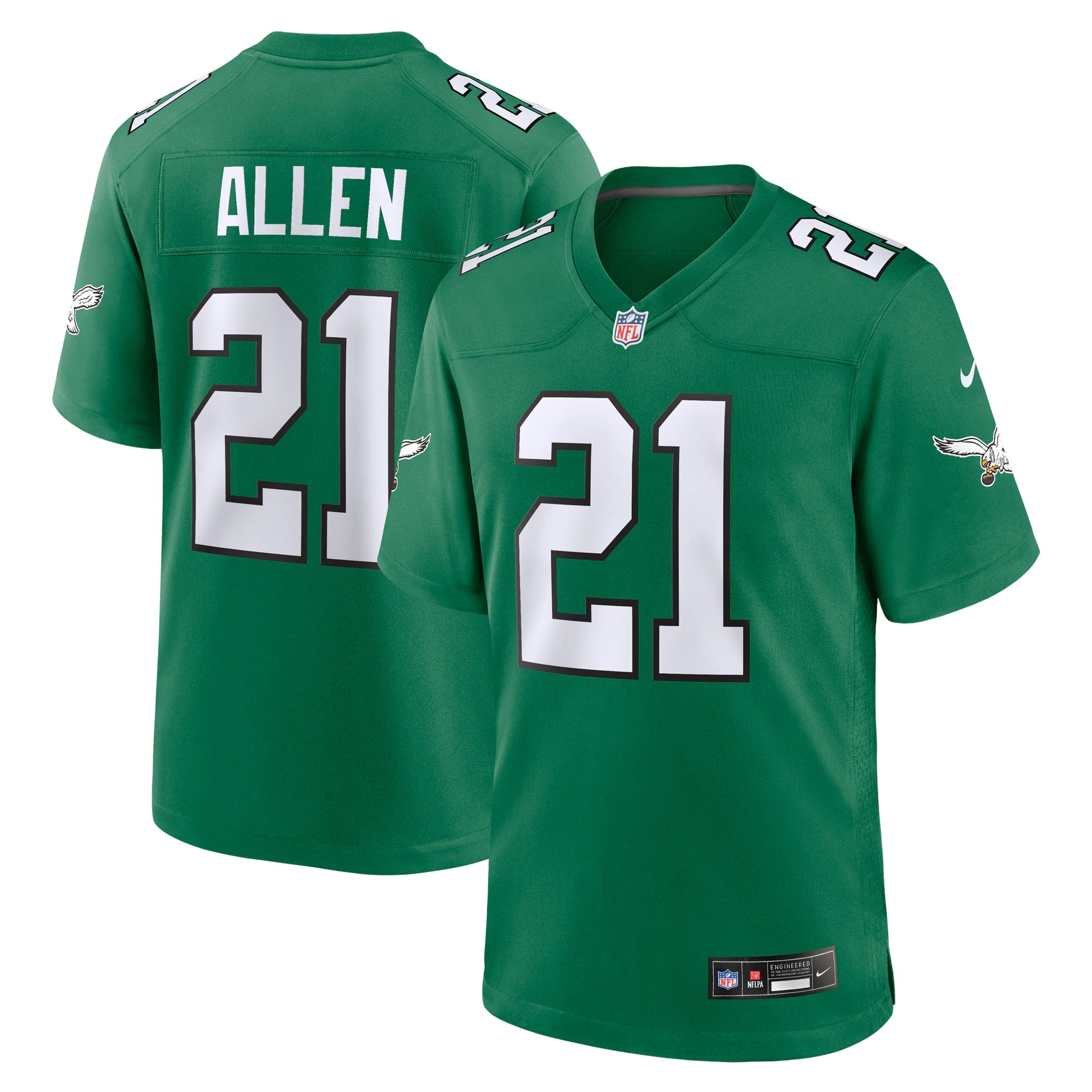Eric Allen Philadelphia Eagles Nike Retired Player Alternate Game Jersey - Kelly Green