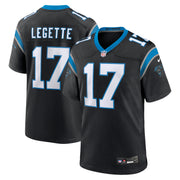 Xavier Legette Carolina Panthers Nike 2024 NFL First Round Pick Game Player Jersey - Black