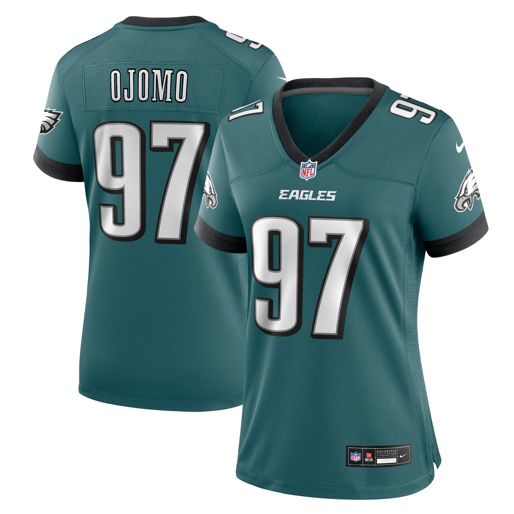Moro Ojomo Philadelphia Eagles Nike Women's Team Game Jersey - Midnight Green