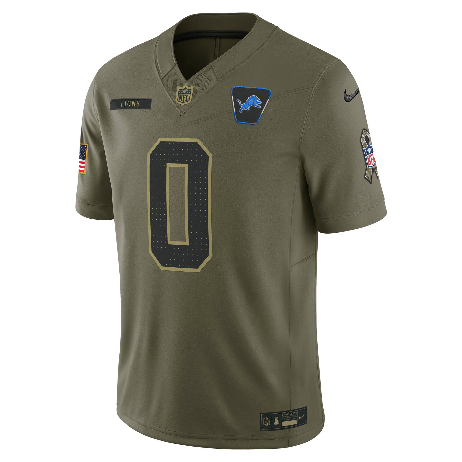 Jahmyr Gibbs Detroit Lions Nike 2025 Salute to Service Limited Jersey - Olive