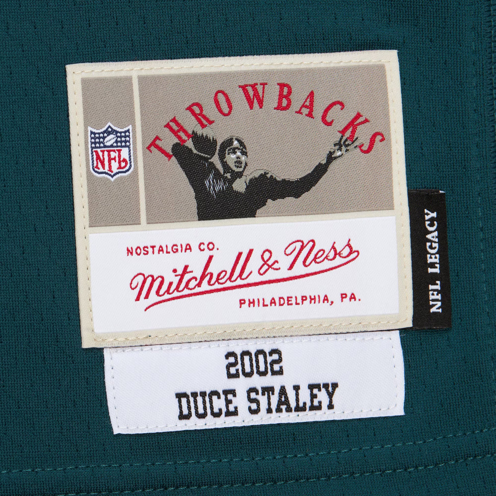Duce Staley Philadelphia Eagles Mitchell &amp; Ness 2002 Legacy Replica Jersey - Midnight Green
