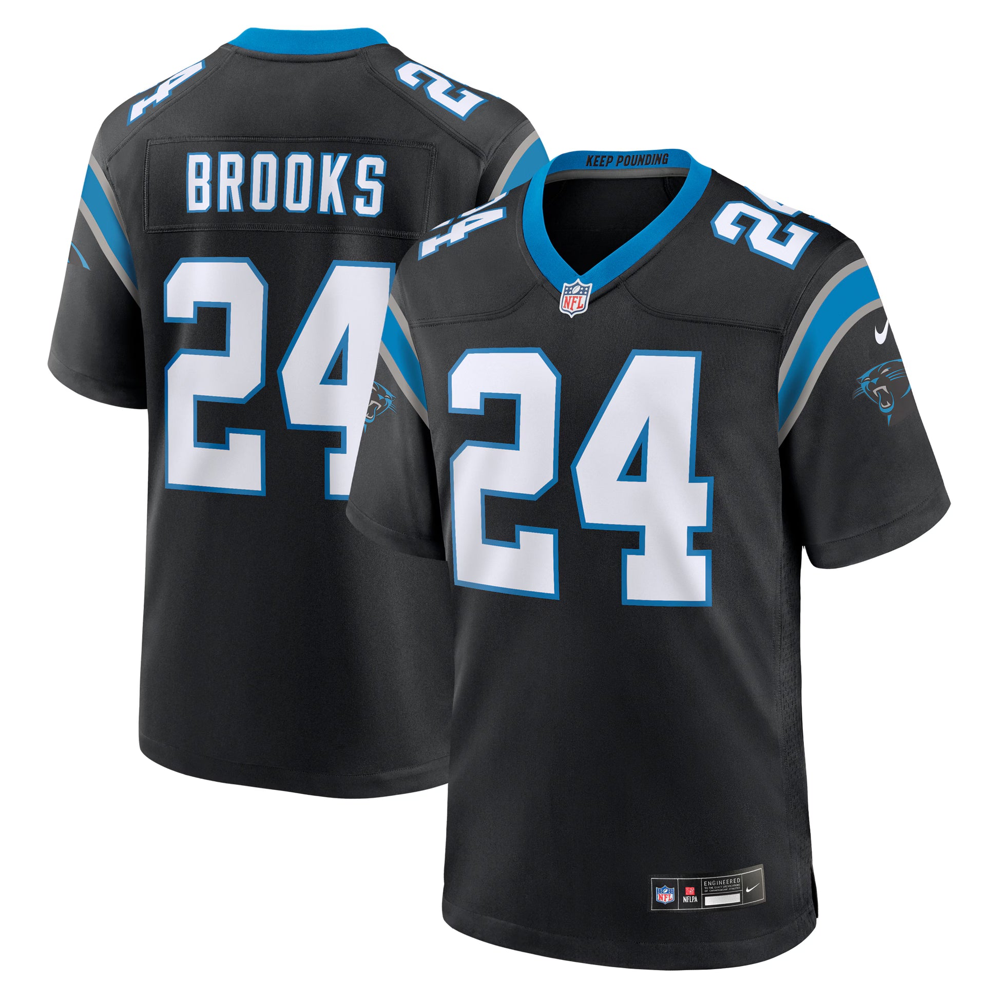 Jonathon Brooks Carolina Panthers Nike  Game Jersey - Black