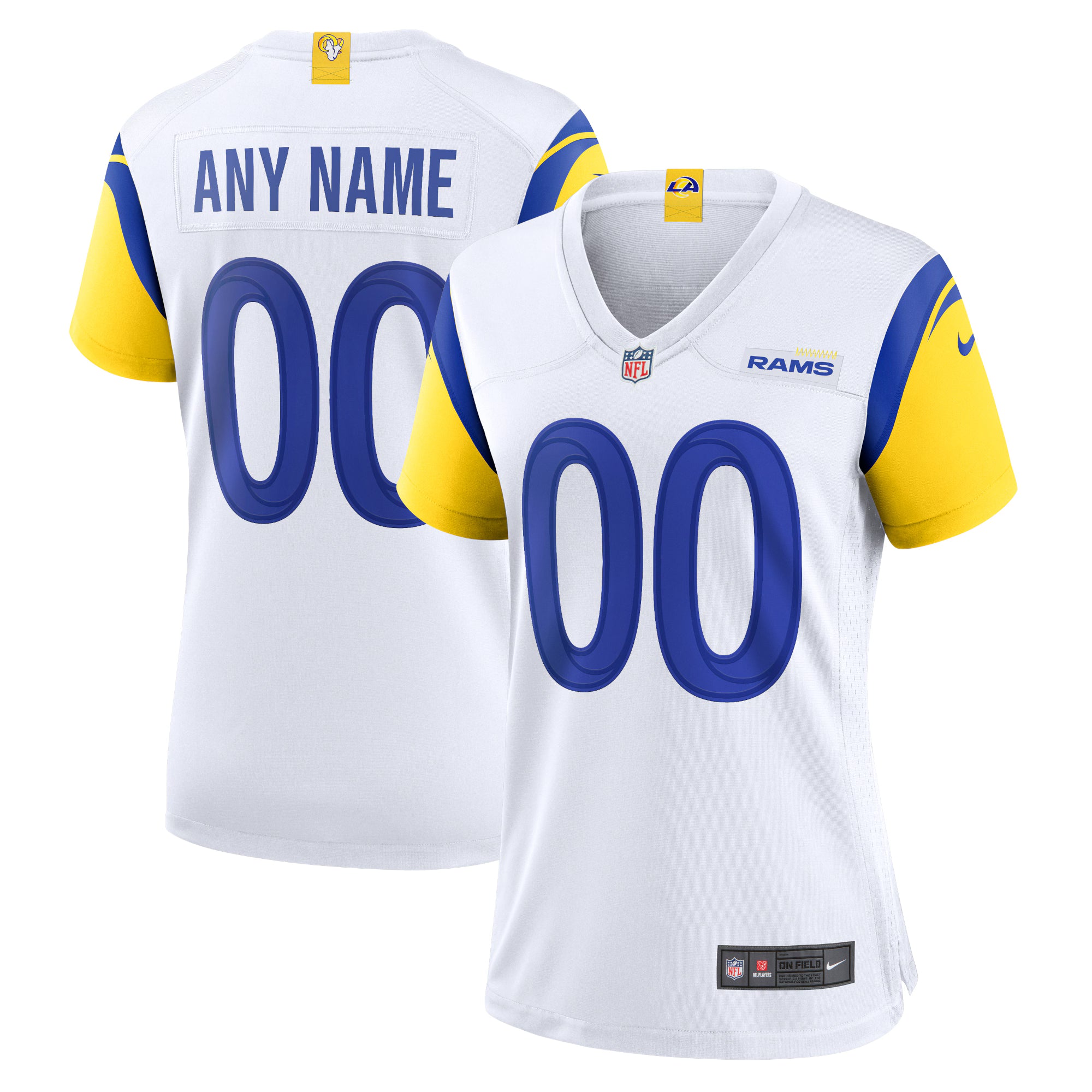 Los Angeles Rams Nike Women's Alternate Custom Jersey - White