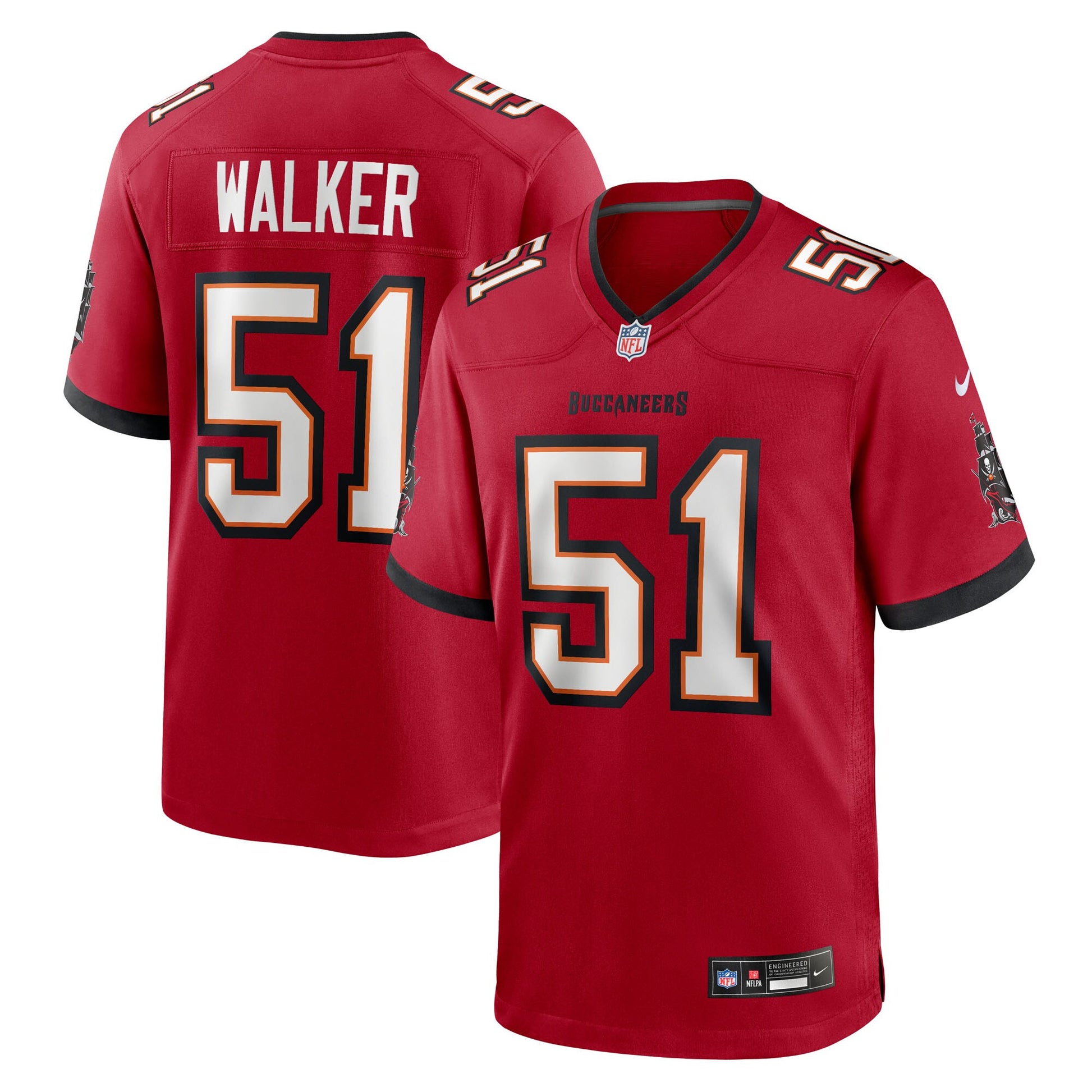 David Walker Tampa Bay Buccaneers Nike Team Game Jersey -  Red