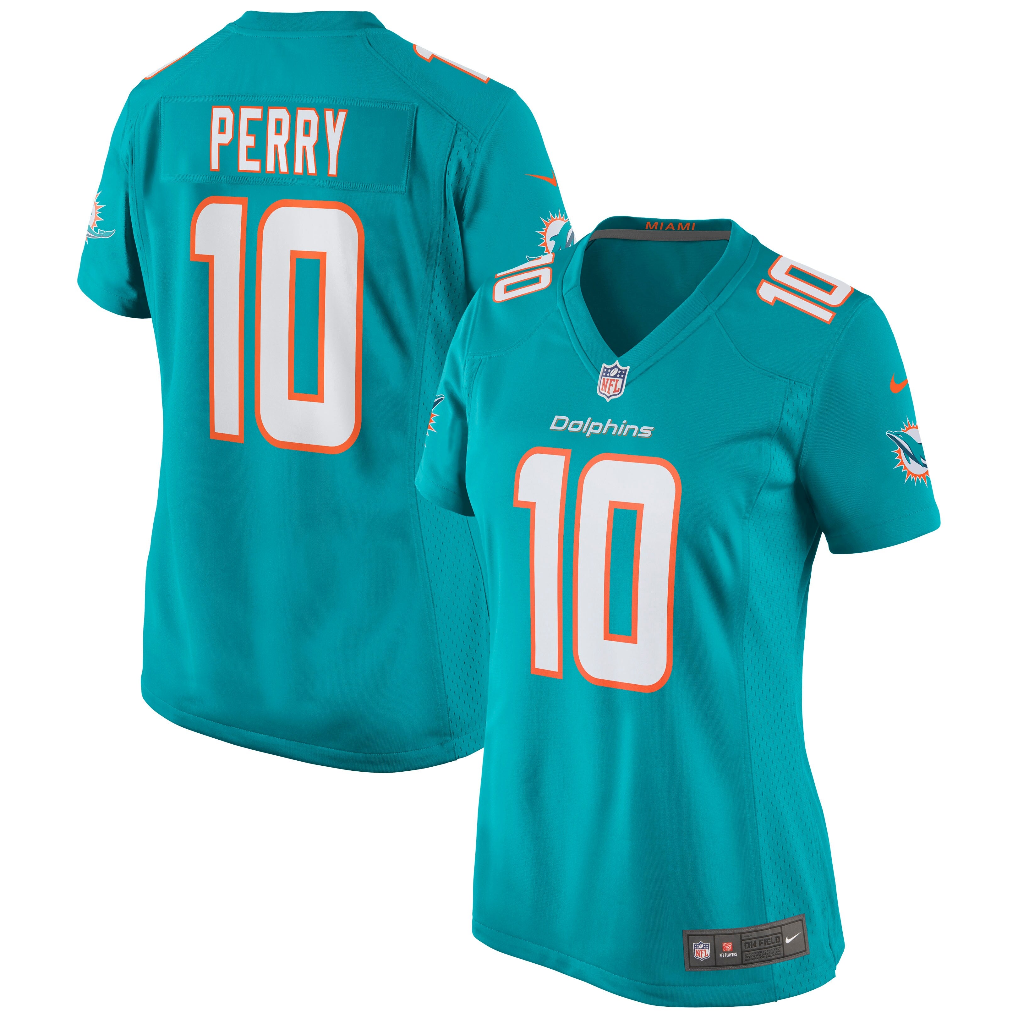 Malcolm Perry Miami Dolphins Nike Women's Game Jersey - Aqua