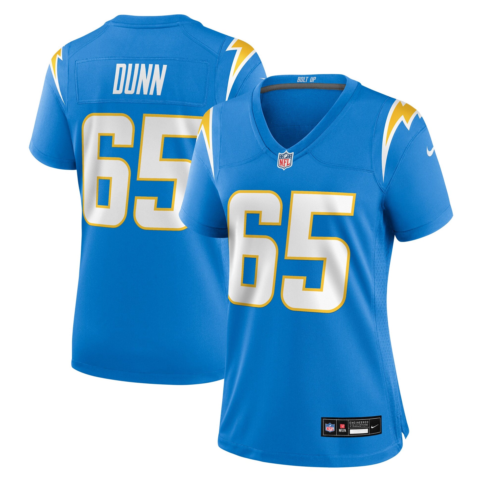 Michael Dunn Los Angeles Chargers Nike Women's Team Game Jersey -  Powder Blue
