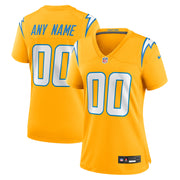 Los Angeles Chargers Nike Women's Alternate Charger Power Game Custom Jersey - Gold