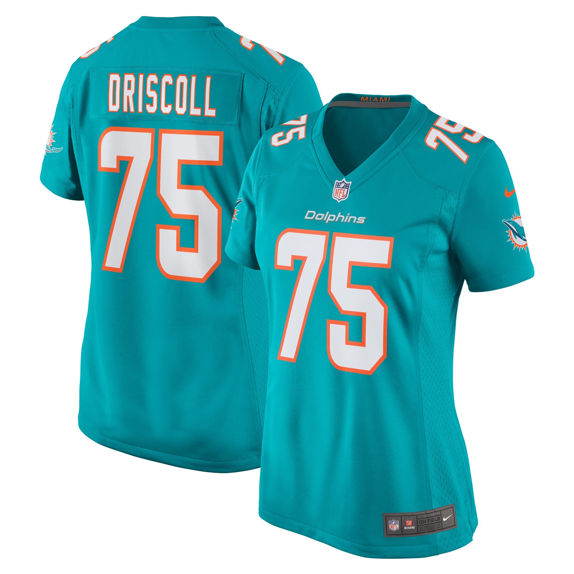 Jack Driscoll Miami Dolphins Nike Women's Team Game Jersey -  Aqua