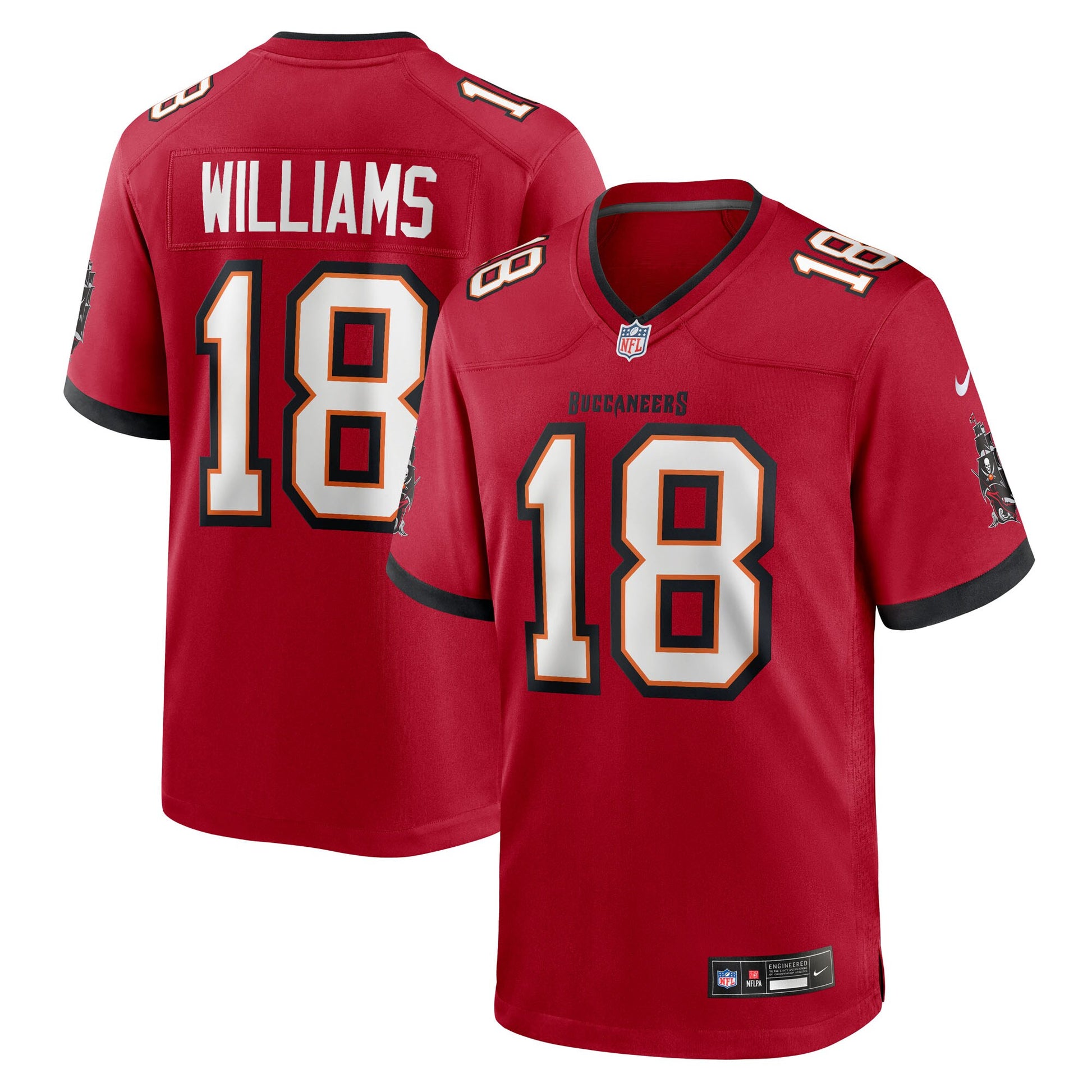 Josh Williams Tampa Bay Buccaneers Nike Team Game Jersey -  Red