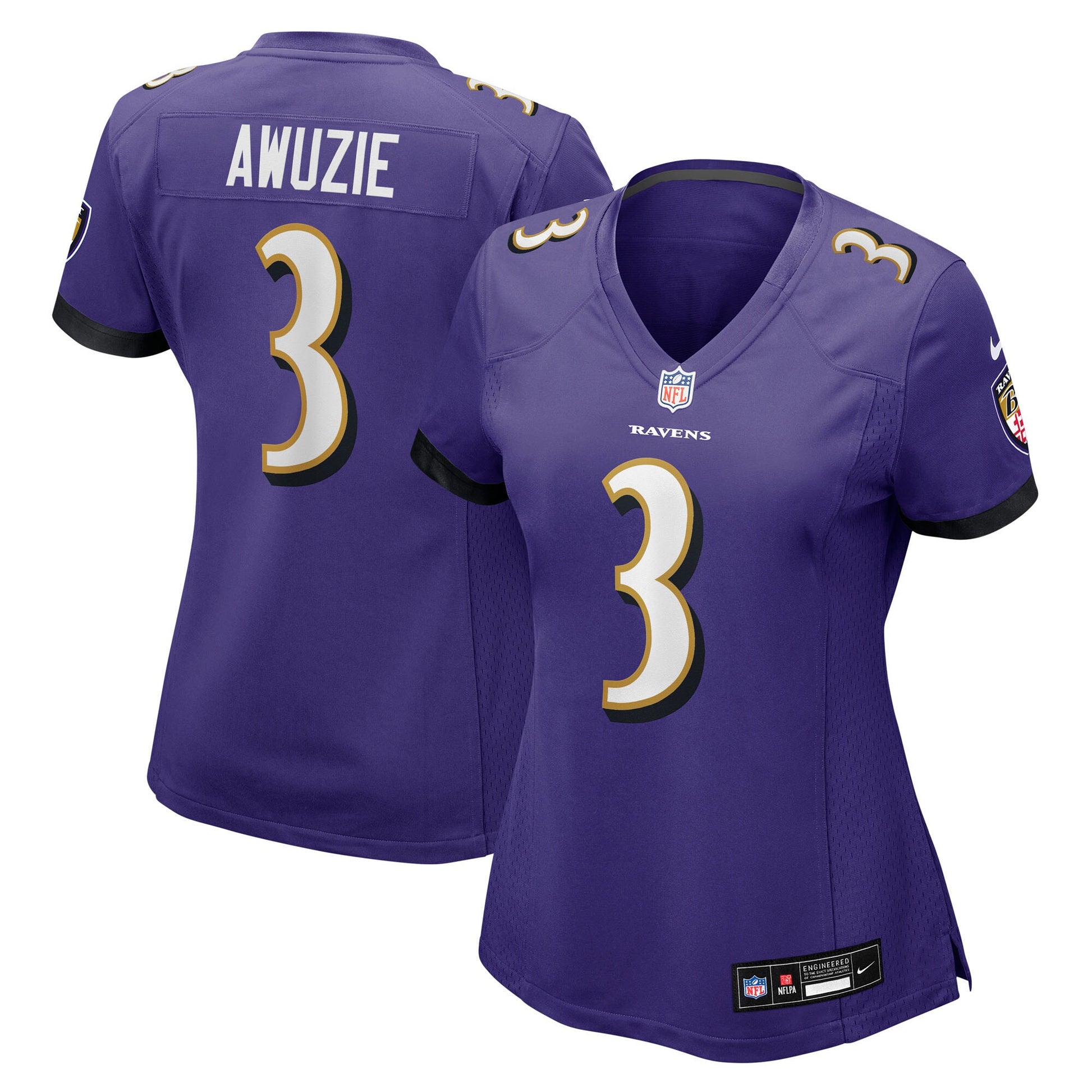 Chidobe Awuzie Baltimore Ravens Nike Women's Team Game Jersey -  Purple