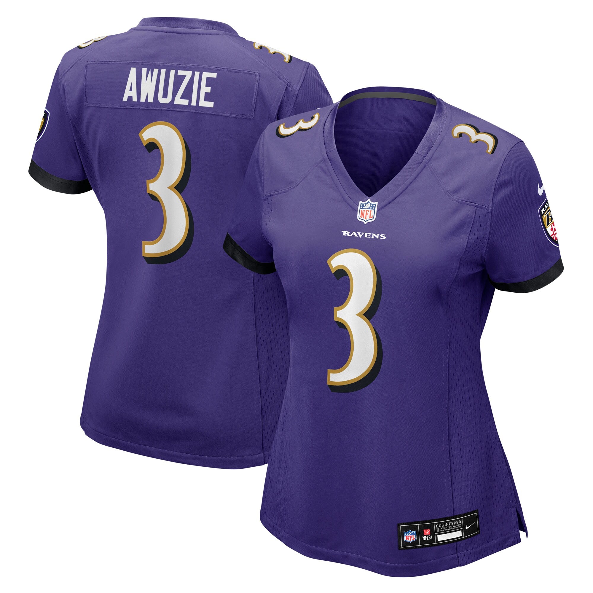Chidobe Awuzie Baltimore Ravens Nike Women's Team Game Jersey -  Purple