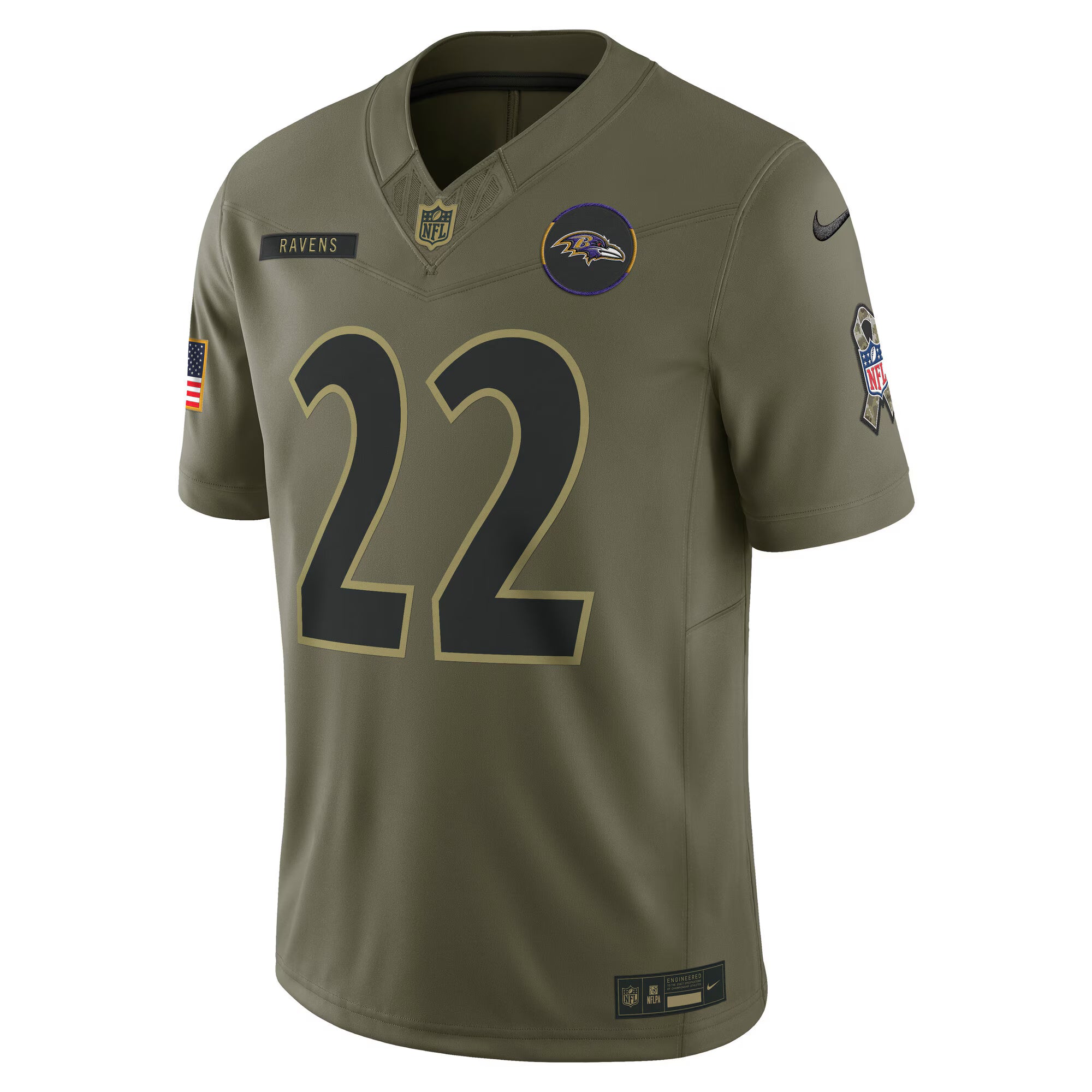 Derrick Henry Baltimore Ravens Nike 2025 Salute to Service Limited Jersey - Olive