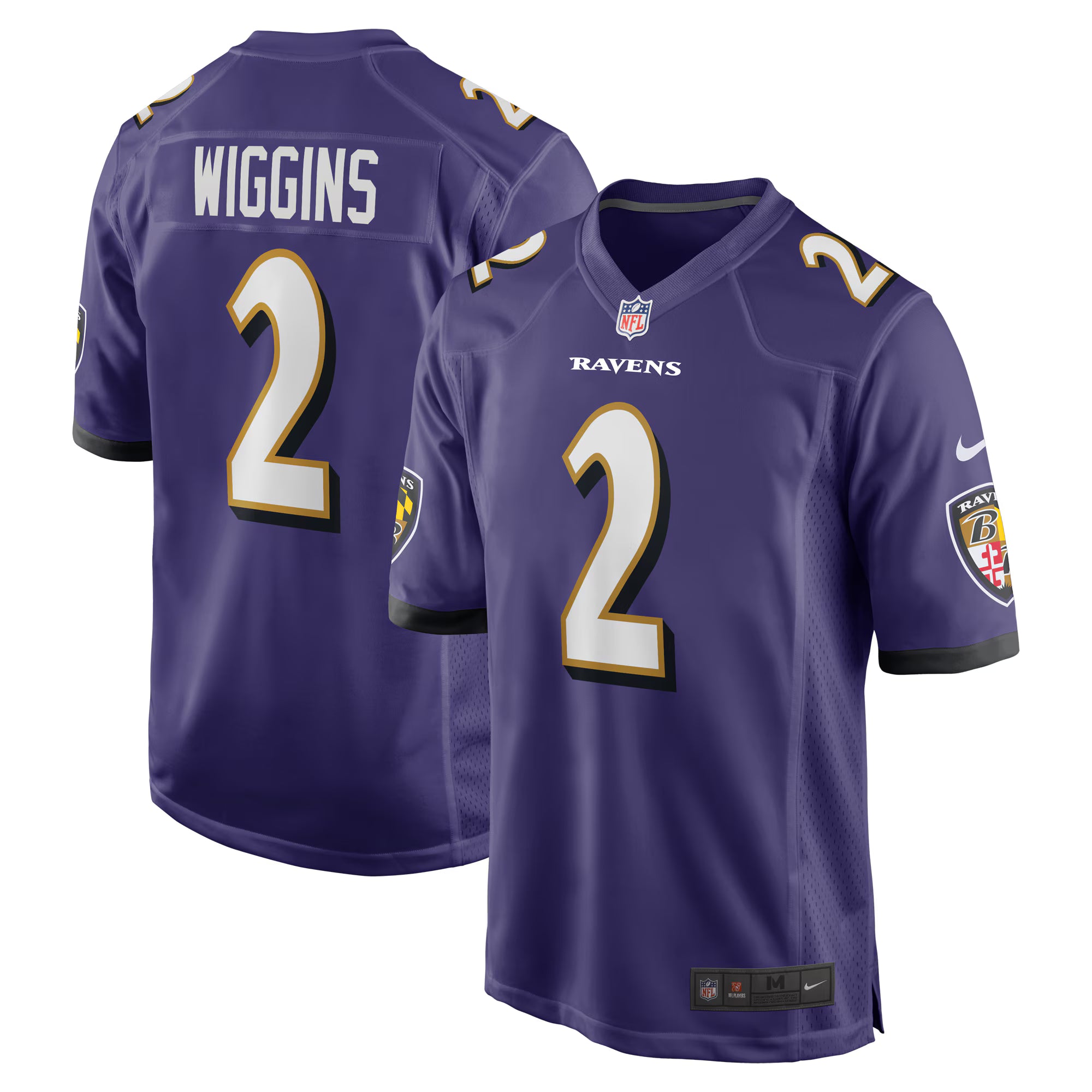 Nate Wiggins Baltimore Ravens Nike  Player Game Jersey - Purple