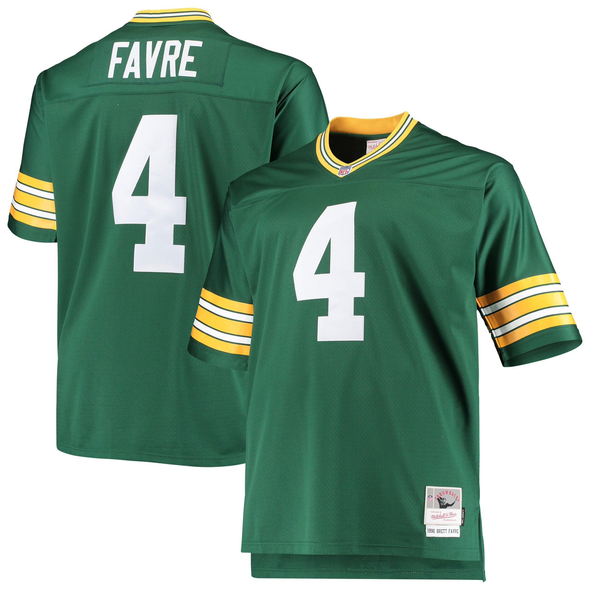 Brett Favre Green Bay Packers Mitchell &amp; Ness Big &amp; Tall 1996 Retired Player Replica Jersey - Green
