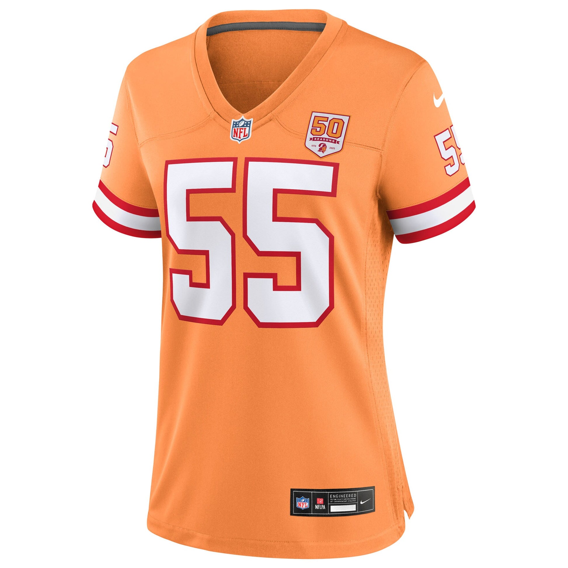 Derrick Brooks  Tampa Bay Buccaneers Nike Women's 50th Season Game Jersey - Creamsicle