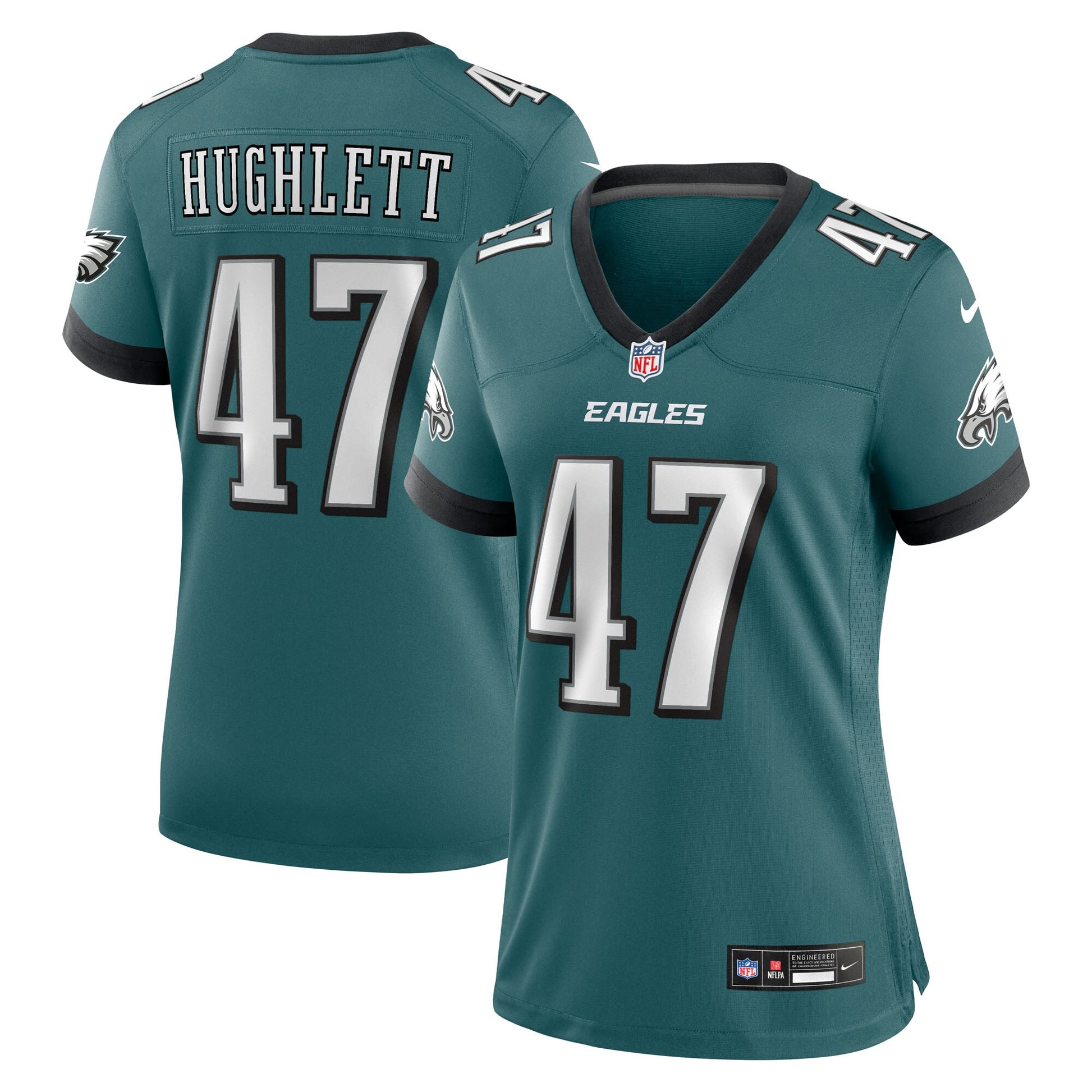 Charley Hughlett Philadelphia Eagles Nike Women's Team Game Jersey - Midnight Green