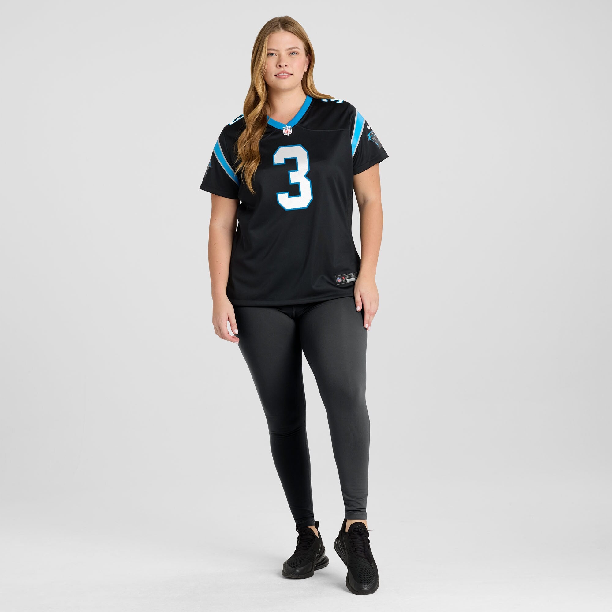 Princely Umanmielen Carolina Panthers Nike Women's Team Game Jersey -  Black