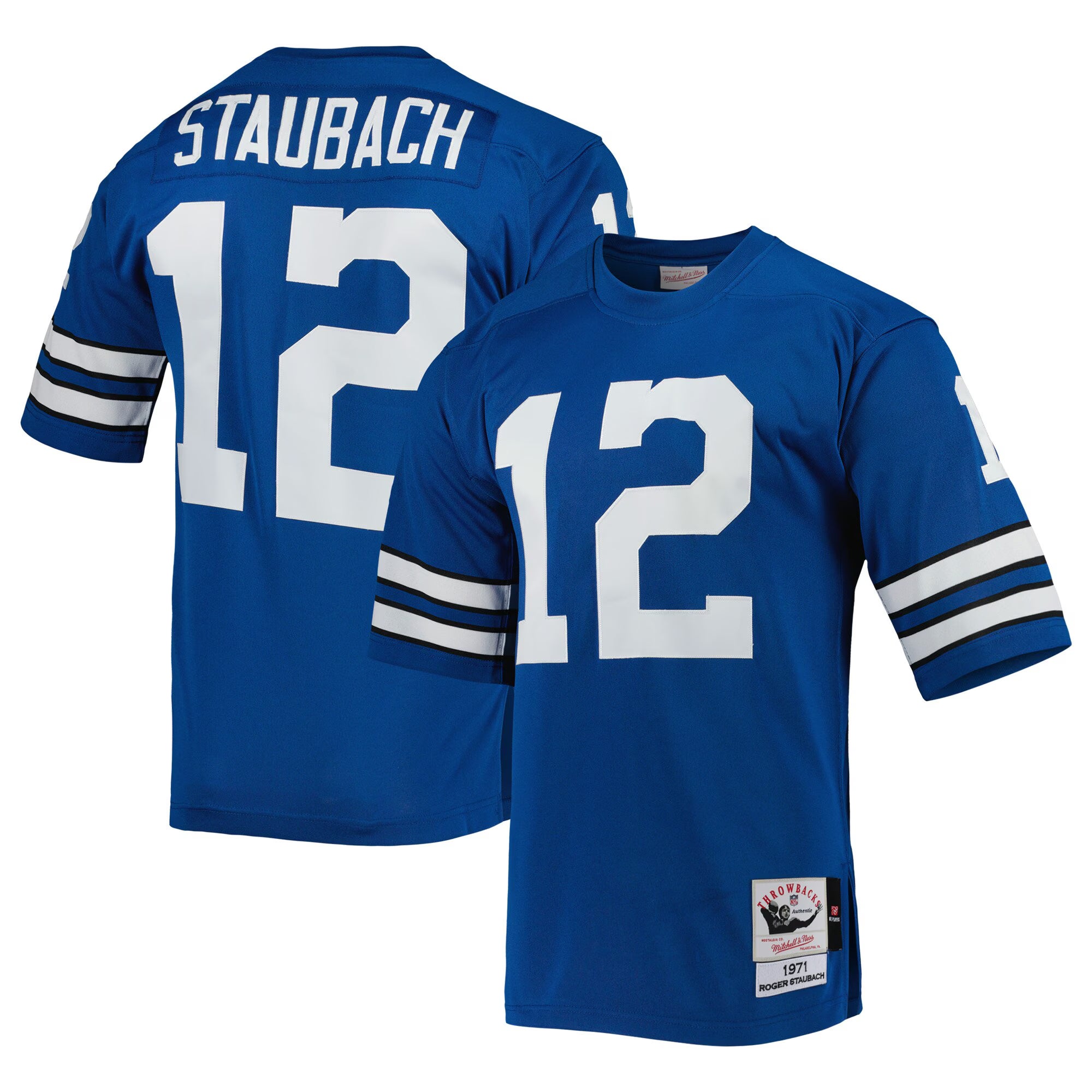 Roger Staubach Dallas Cowboys 1971 Mitchell &amp; Ness Authentic Throwback Retired Player Jersey - Royal