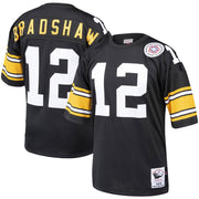 Terry Bradshaw Pittsburgh Steelers Mitchell &amp; Ness Authentic Throwback Retired Player Jersey - Black