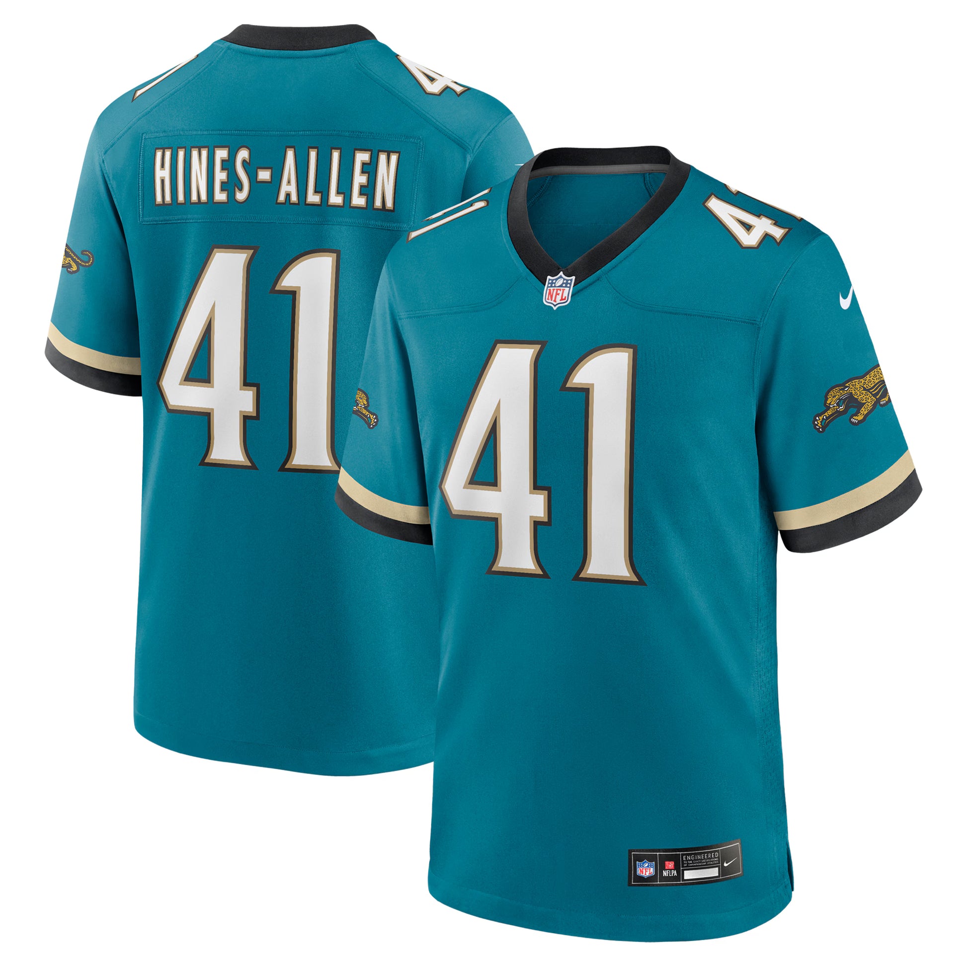 Josh Hines-Allen Jacksonville Jaguars Nike Prowler Throwback Player Game Jersey - Teal