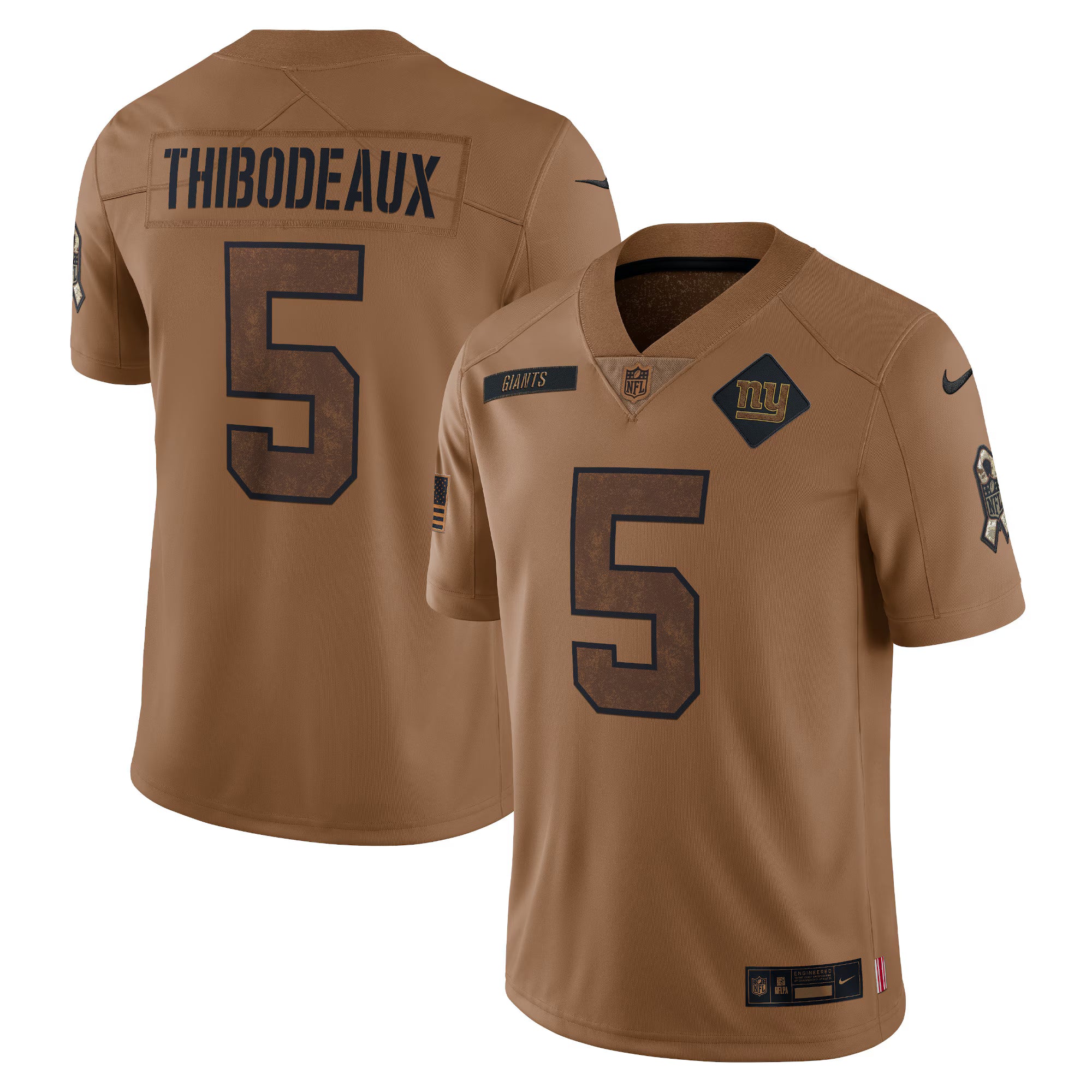 Kayvon Thibodeaux New York Giants Nike Salute To Service Limited Jersey - Brown