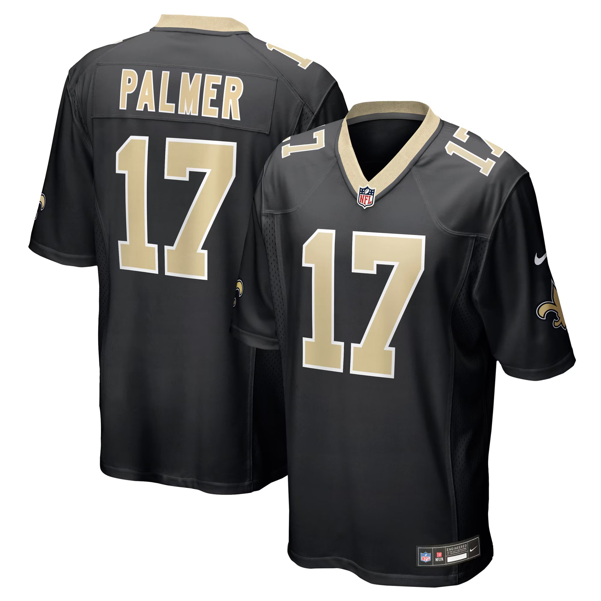 Trey Palmer New Orleans Saints Nike Team Game Jersey -  Black