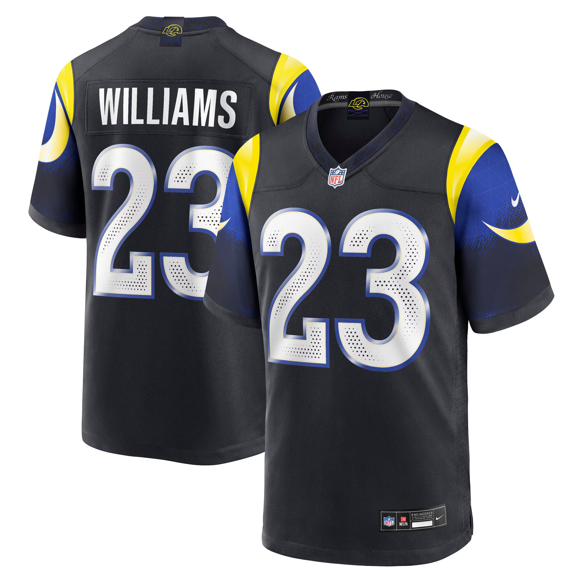 Kyren Williams Los Angeles Rams Nike 2025 Rivalries Collection Game Jersey - Midnight Blue