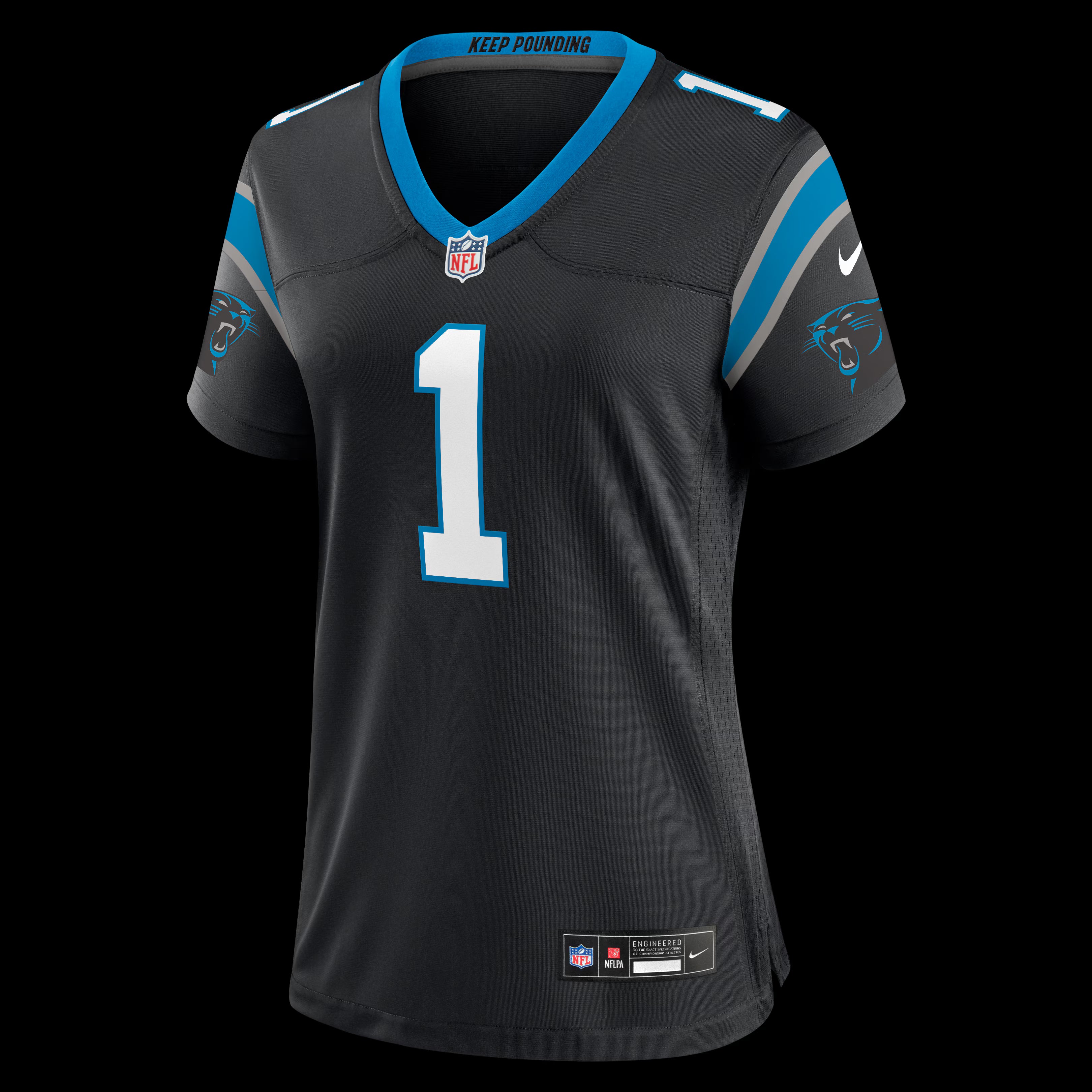 Cam Newton Carolina Panthers Nike Women's Team Retired Game Jersey -  Black
