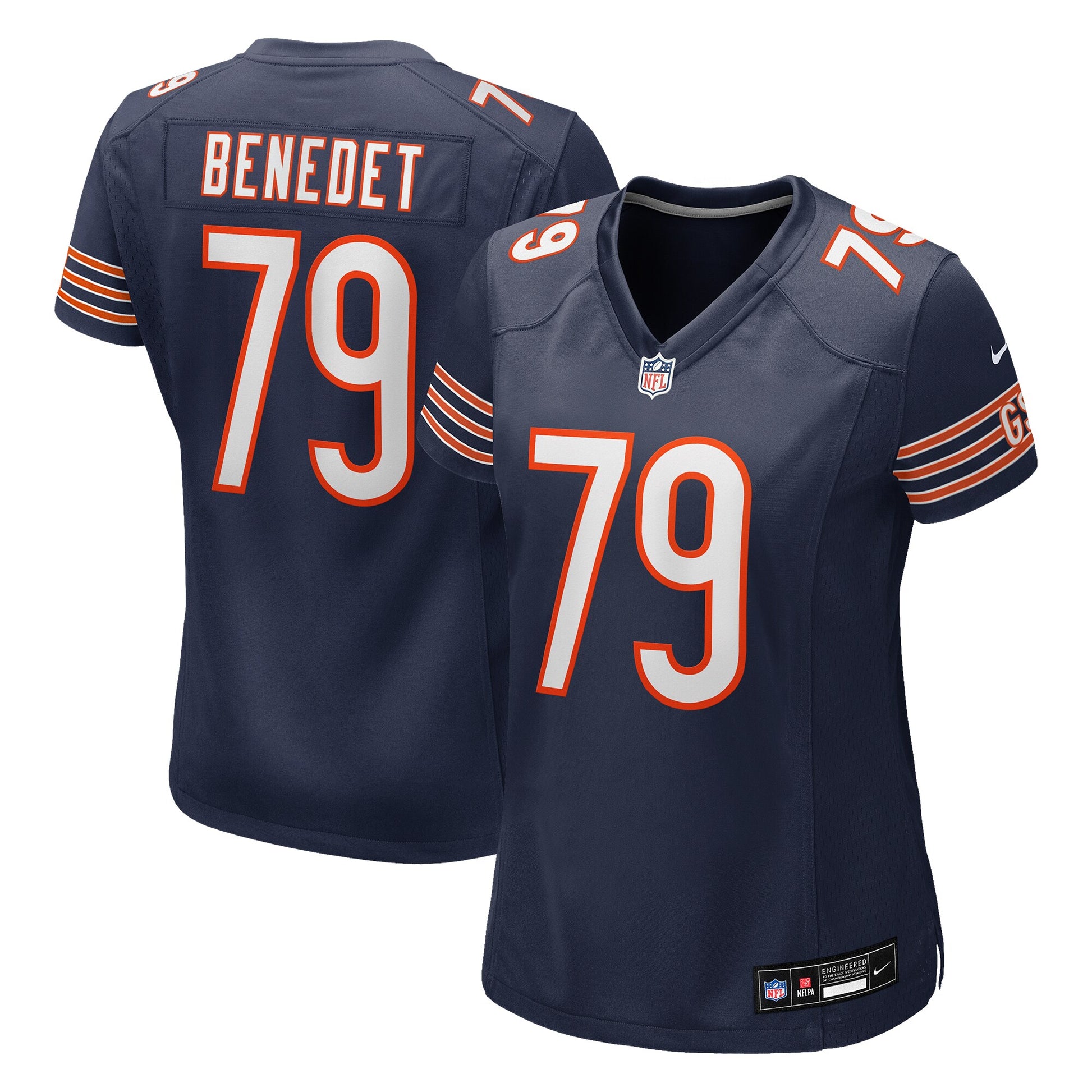 Theo Benedet Chicago Bears Nike Women's Team Game Jersey -  Navy