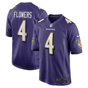 Zay Flowers Baltimore Ravens Nike  Game Jersey - Purple