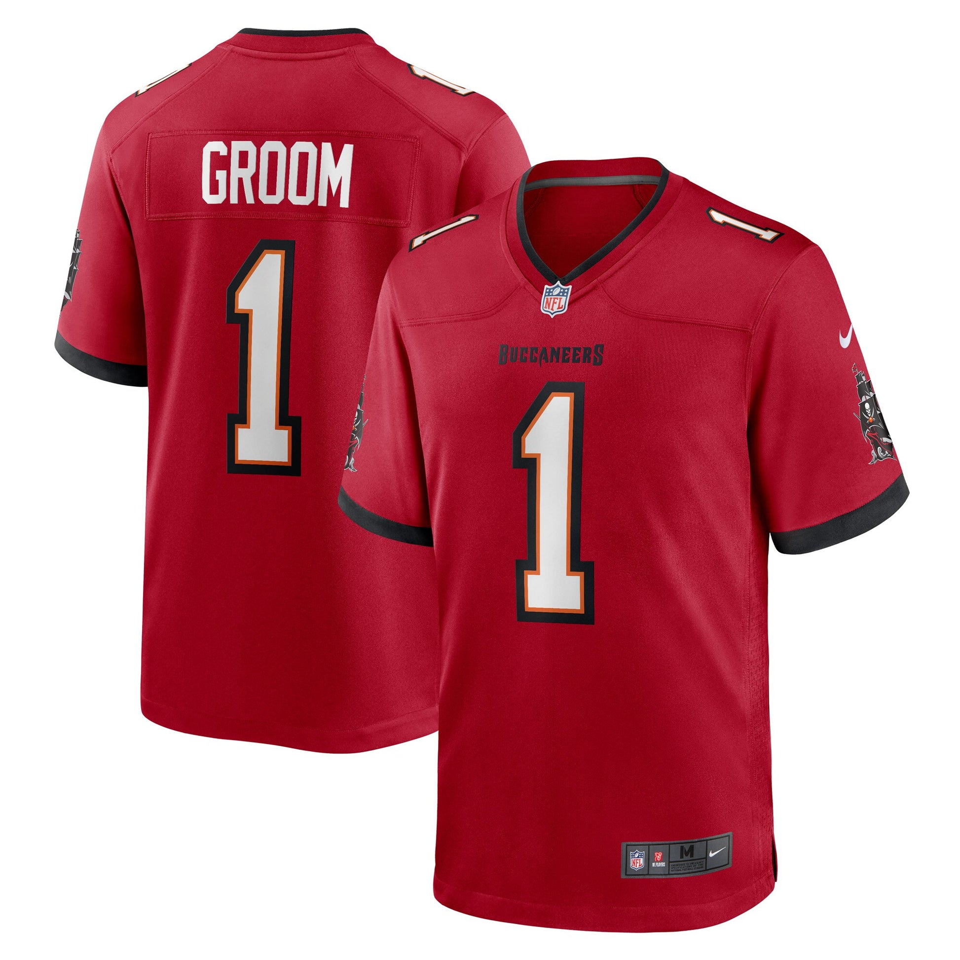 Number 1 Groom Tampa Bay Buccaneers Nike Game Jersey - Red