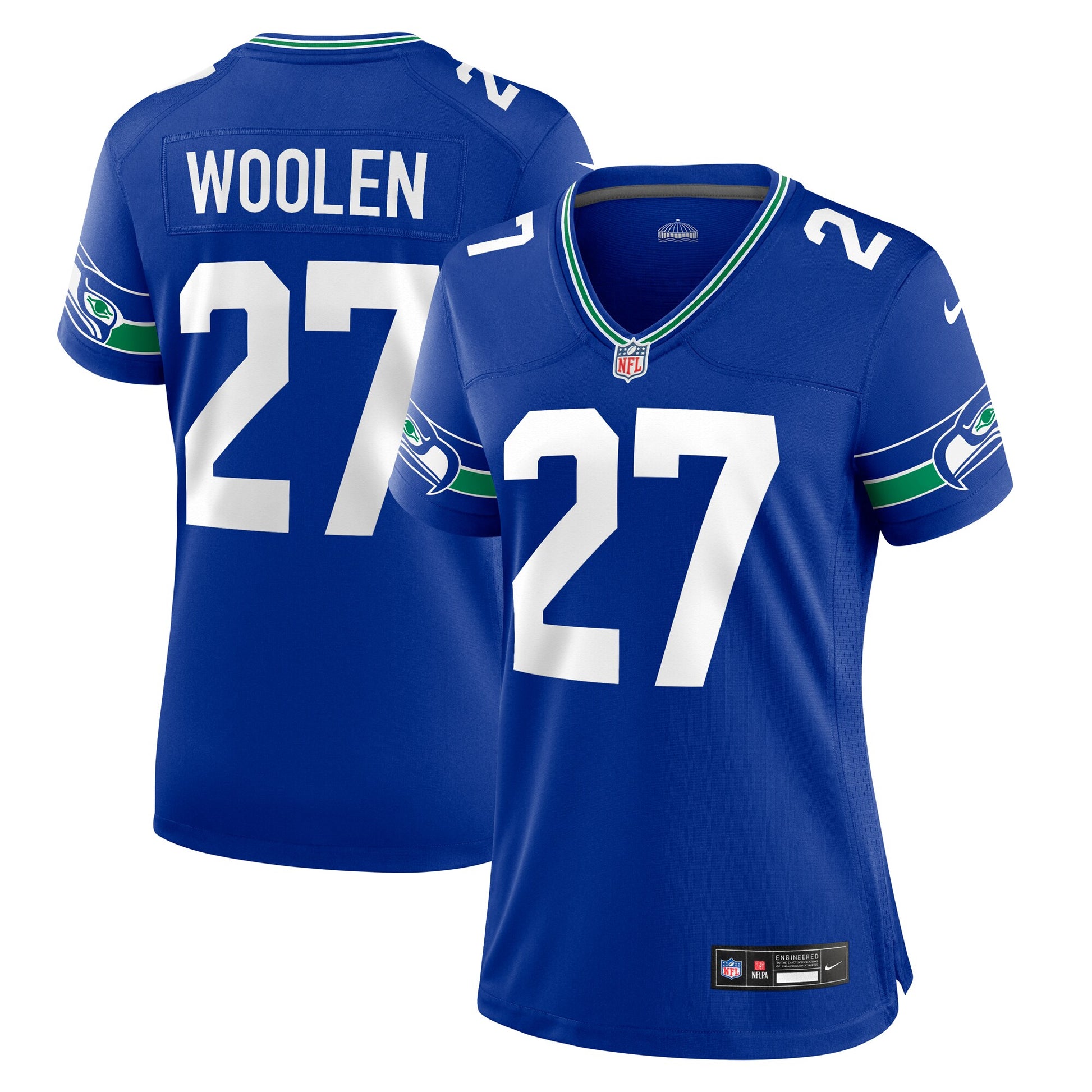 Tariq Woolen Seattle Seahawks Nike Women's Throwback Player Game Jersey - Royal