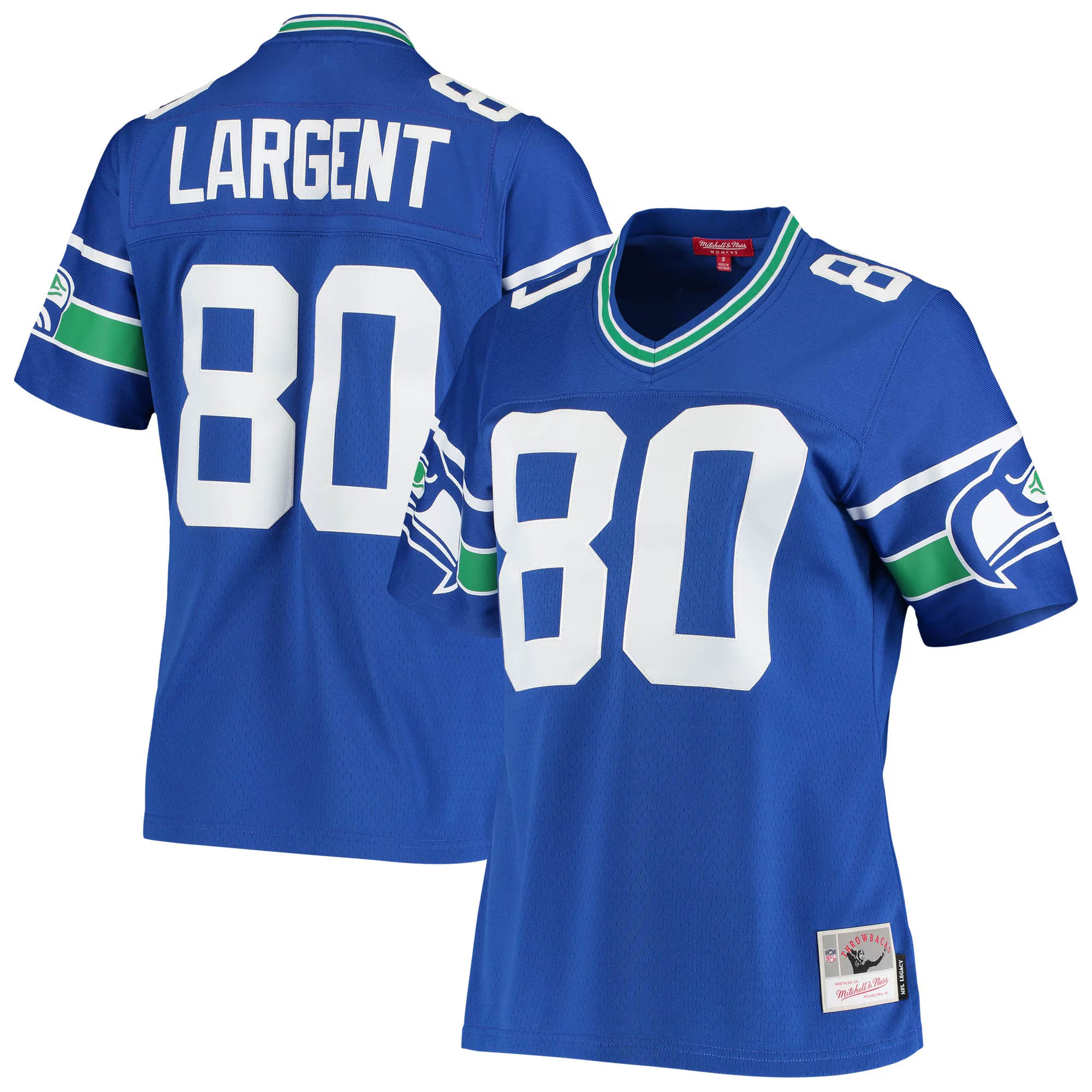 Steve Largent Seattle Seahawks Mitchell &amp; Ness Women's 1985 Legacy Replica Jersey - Royal