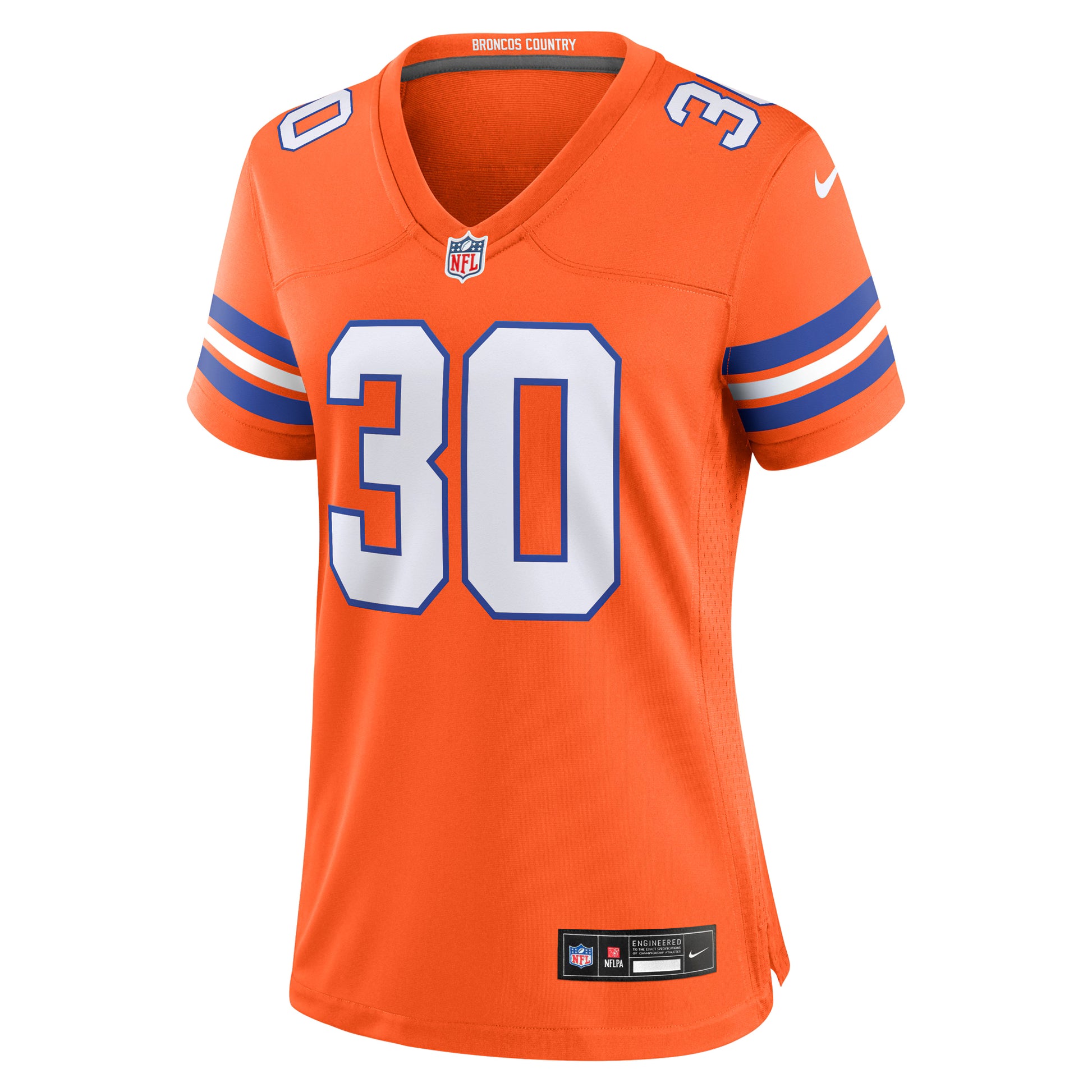 Terrell Davis Denver Broncos Nike Women's Mile High Collection 1977 Throwback Retired Player Game Jersey - Orange