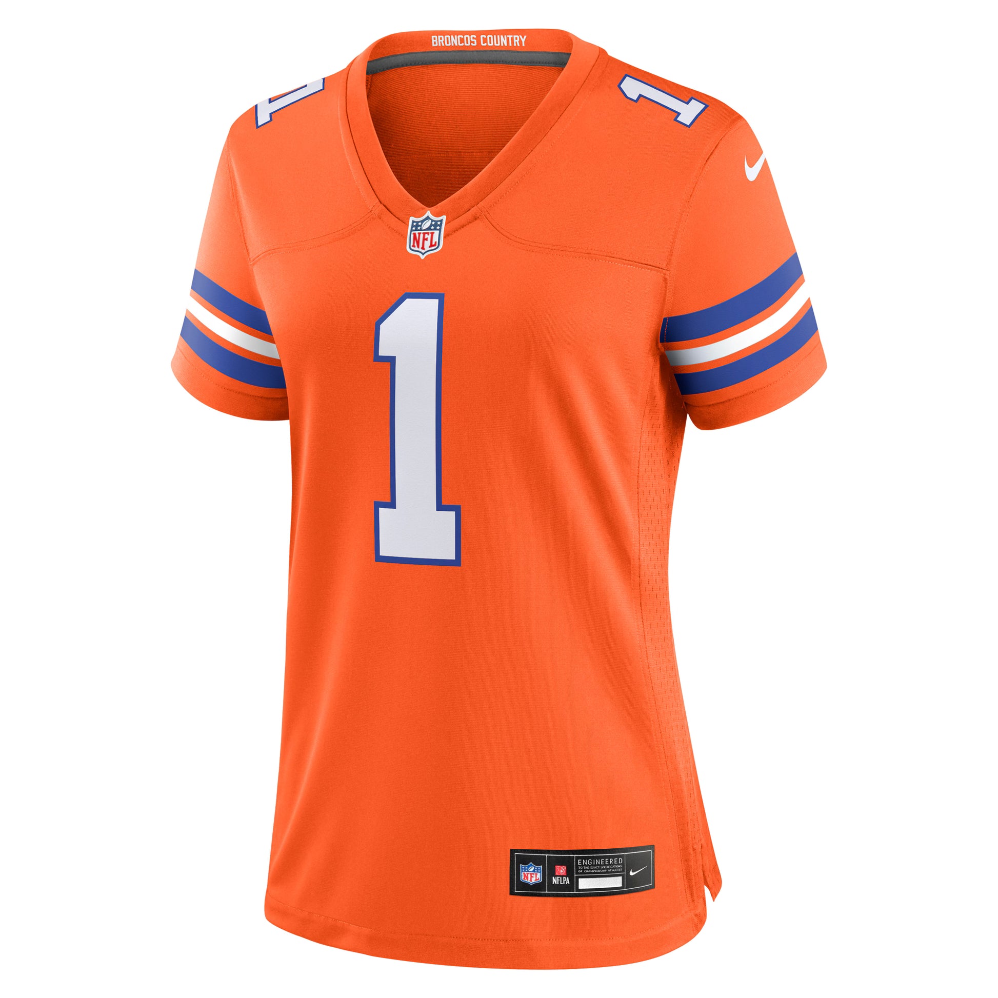Jason Elam Denver Broncos Nike Women's Mile High Collection 1977 Throwback Retired Player Game Jersey - Orange