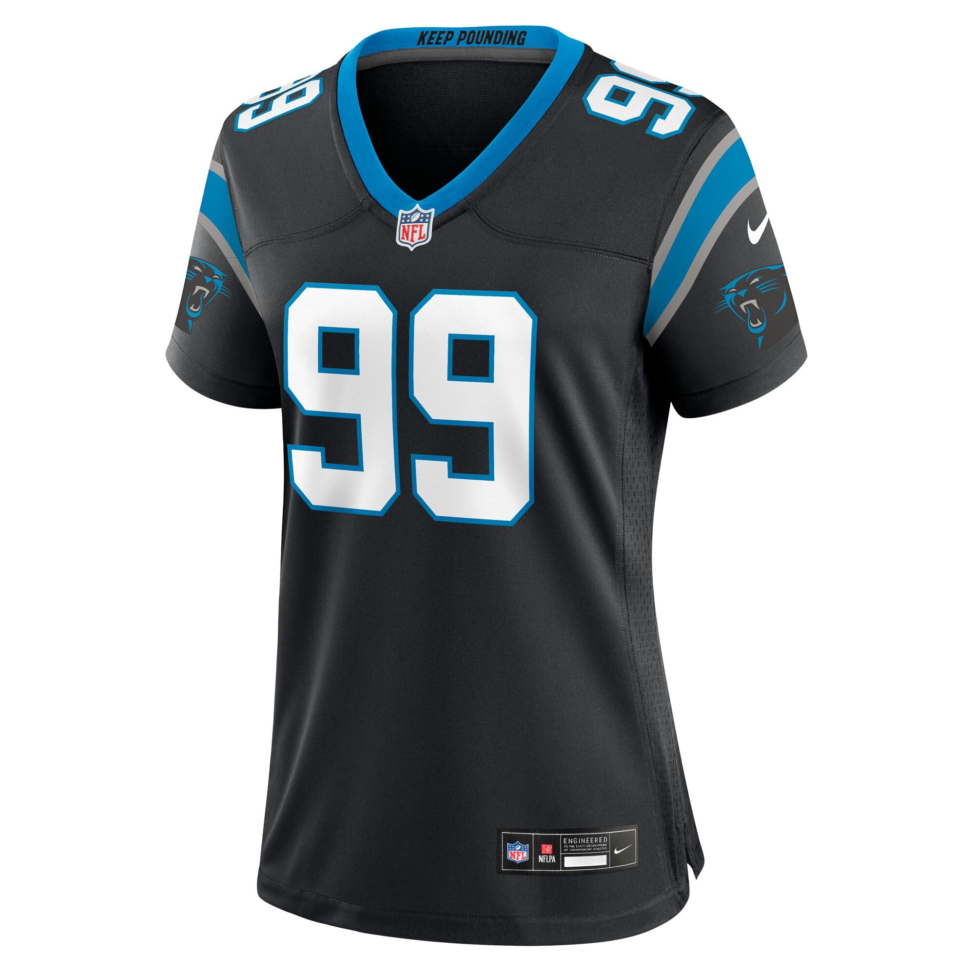 Tershawn Wharton Carolina Panthers Nike Women's Team Game Jersey -  Black