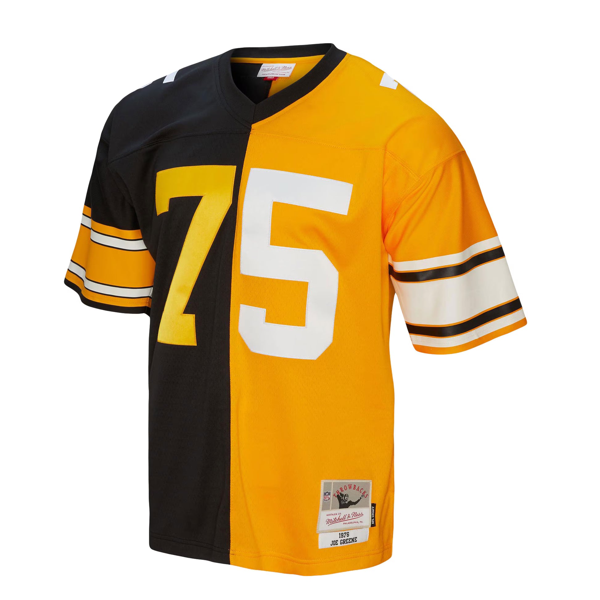 Joe Greene Pittsburgh Steelers Mitchell &amp; Ness 1976 Split Legacy Replica Jersey - Black/Gold