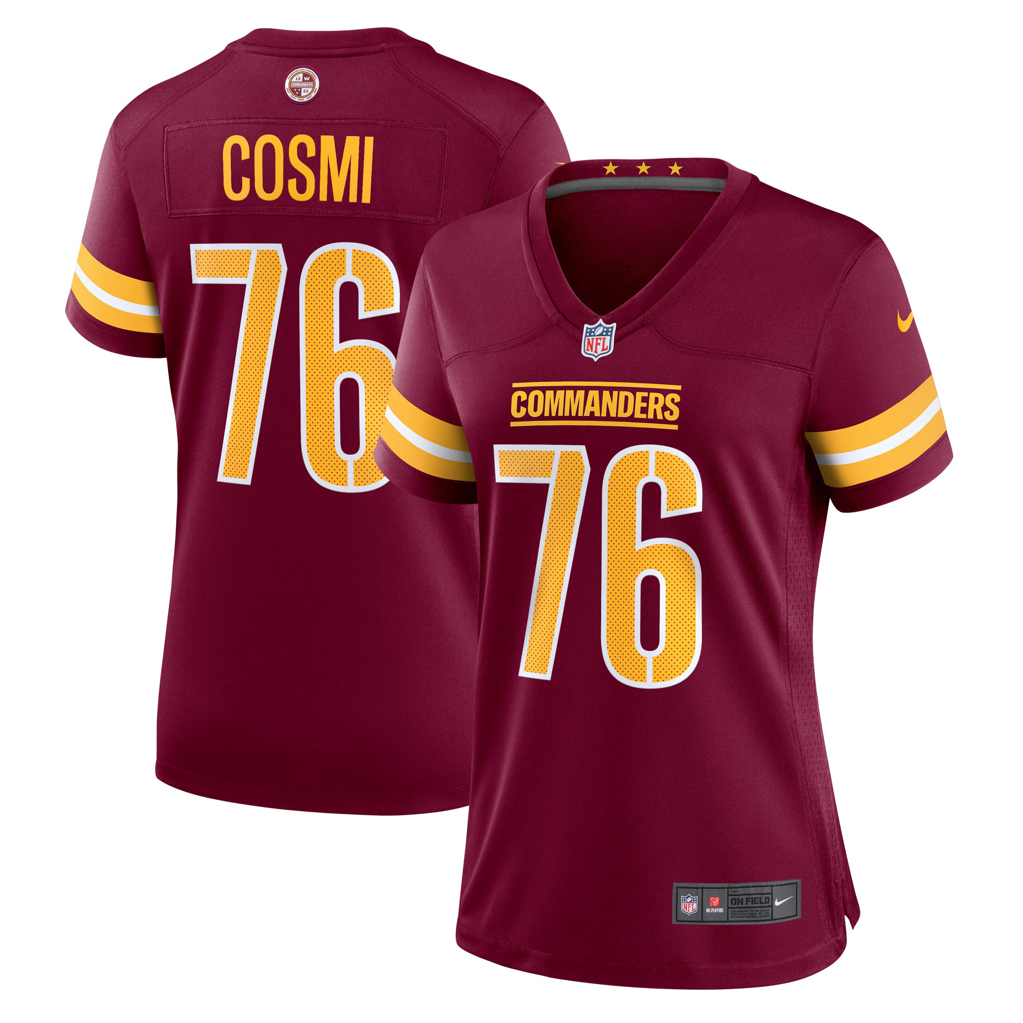 Sam Cosmi Washington Commanders Nike Women's  Game Jersey -  Burgundy