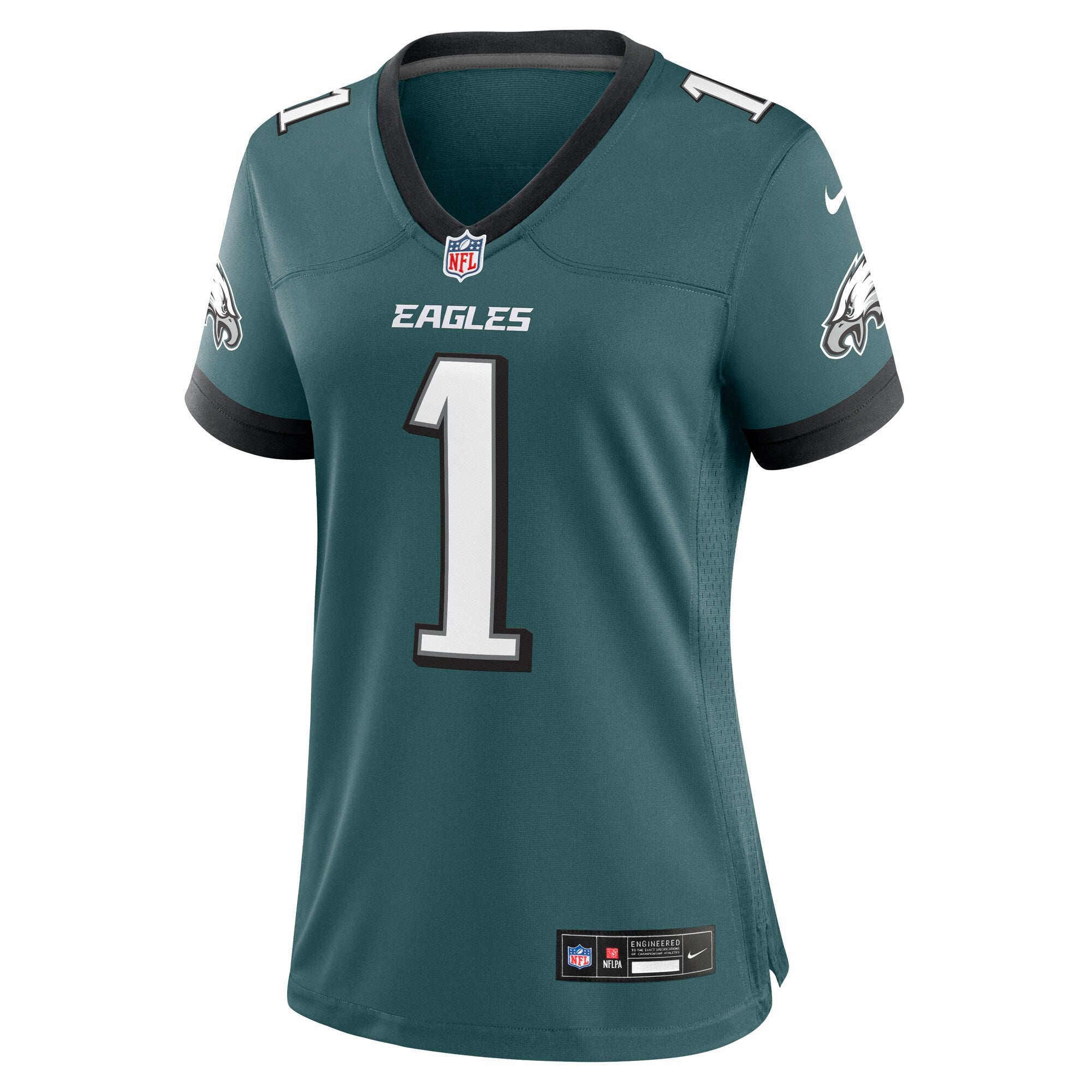 Number 1 Bride Philadelphia Eagles Nike Women's Game Jersey - Midnight Green