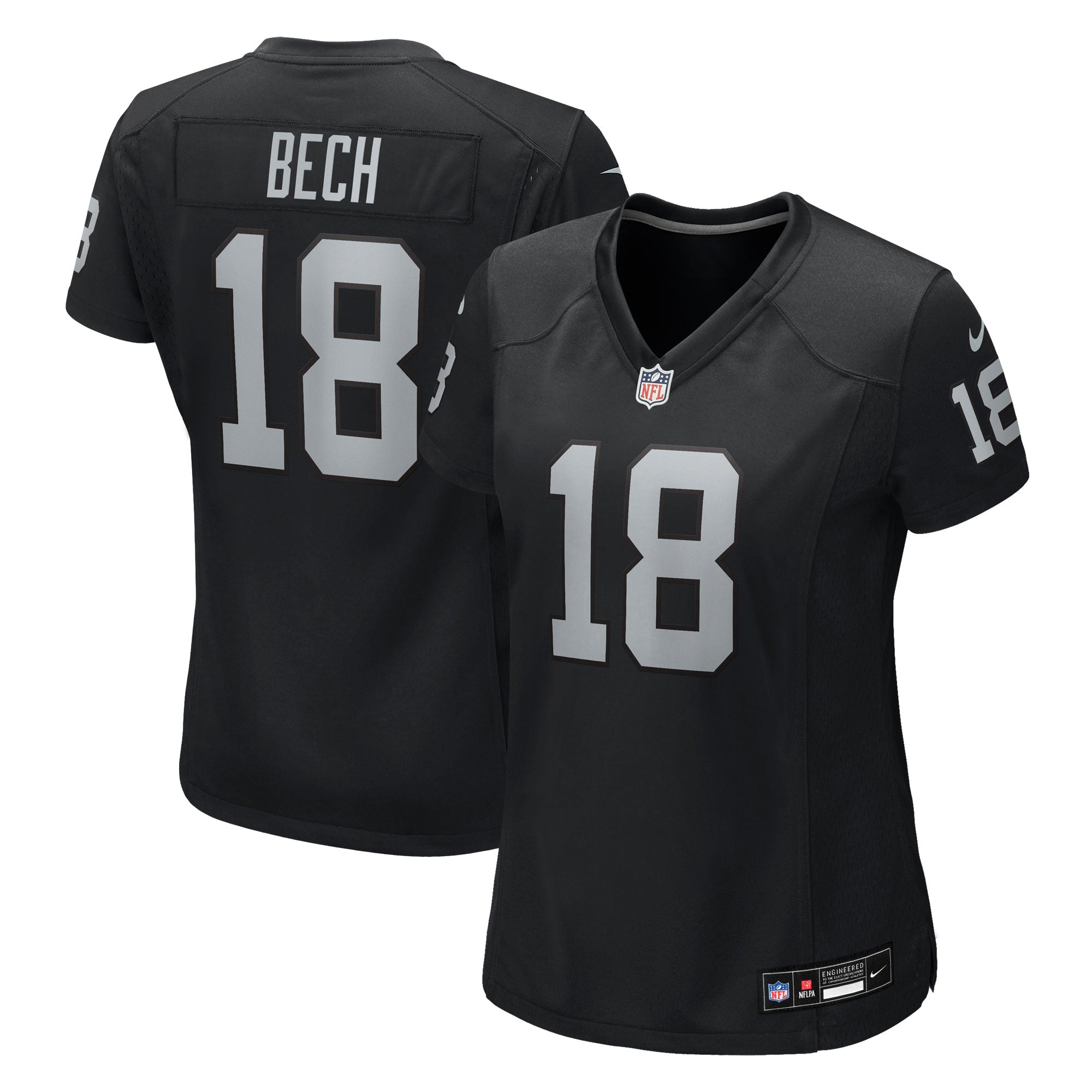 Jack Bech Las Vegas Raiders Nike Women's Team Game Jersey -  Black