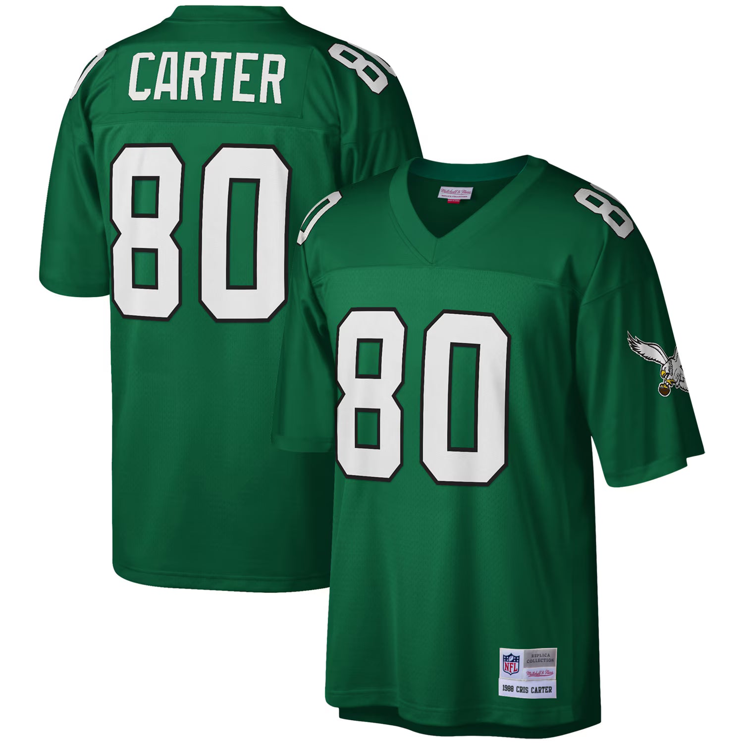 Cris Carter Philadelphia Eagles Mitchell &amp; Ness Legacy Replica Jersey - Kelly Green