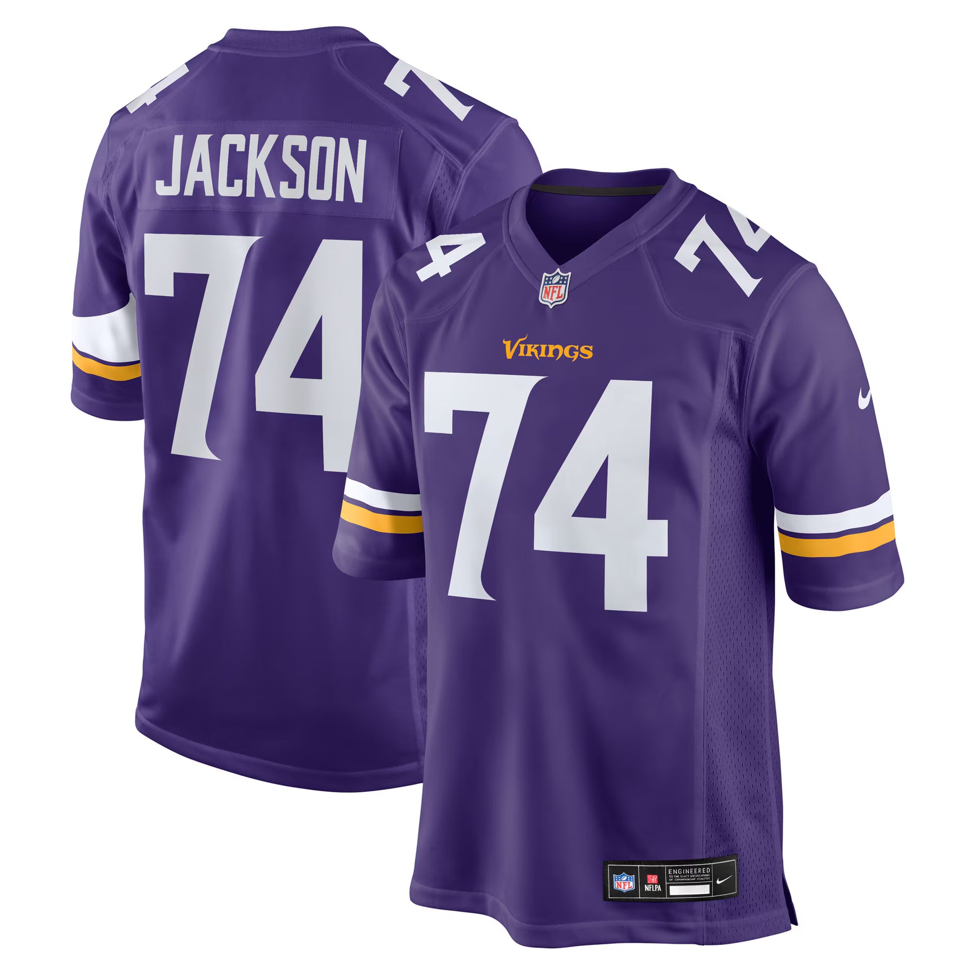 Donovan Jackson Minnesota Vikings Nike 2025 NFL Draft First Round Pick Game Jersey - Purple