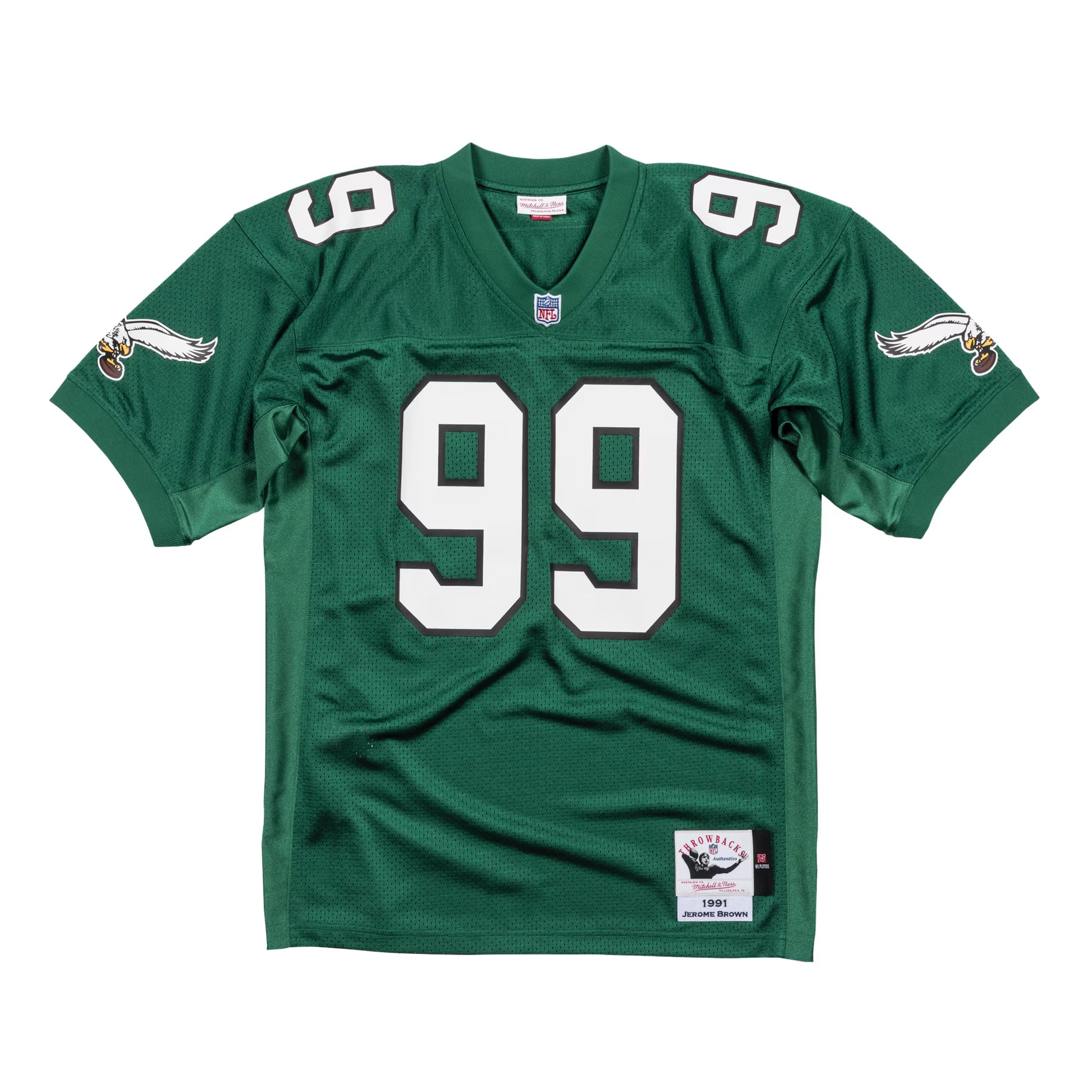 Jerome Brown Philadelphia Eagles Mitchell &amp; Ness 1991 Authentic Jersey - Kelly Green