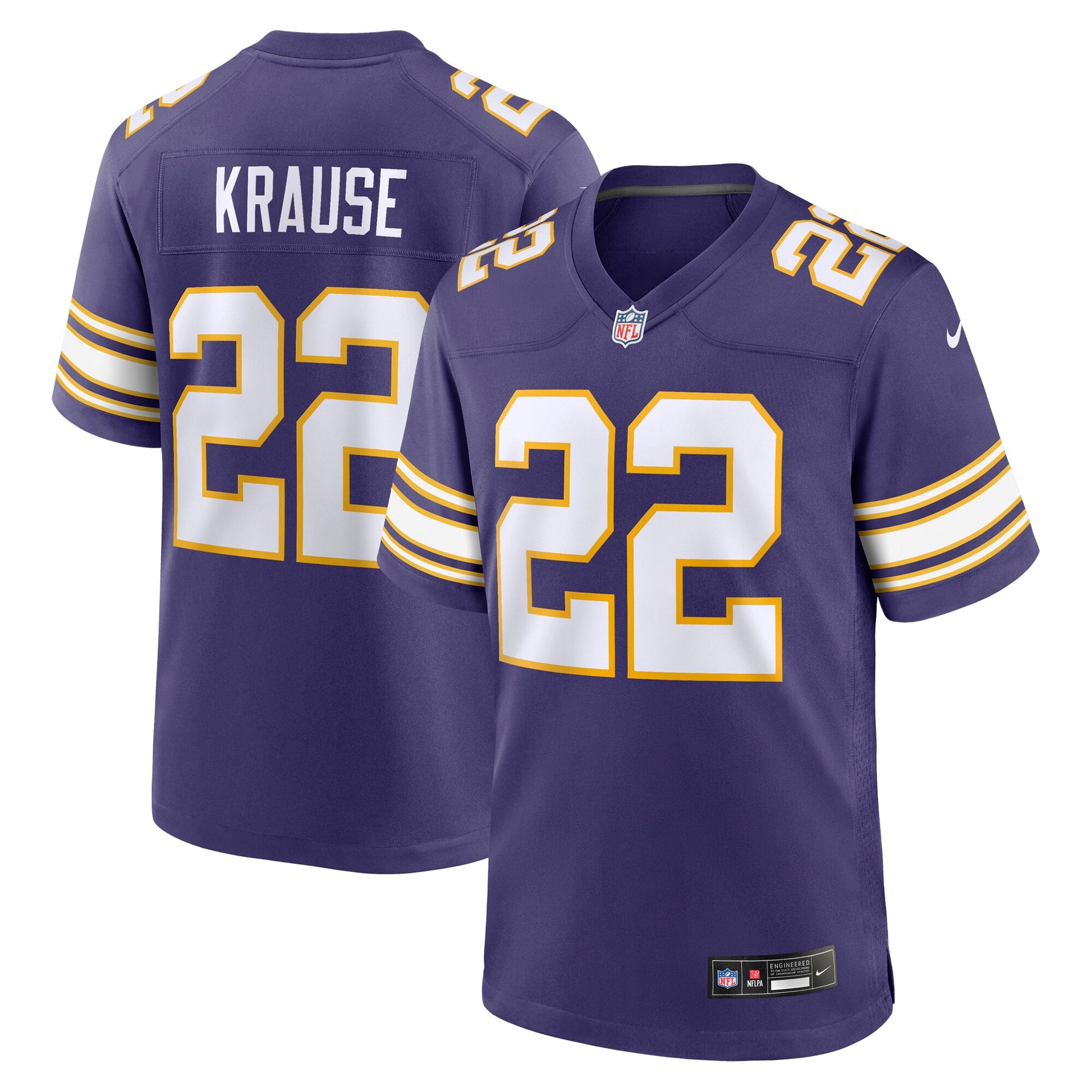 Paul Krause Minnesota Vikings Nike Retired Player Alternate Game Jersey - Purple