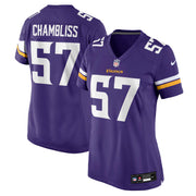 Chaz Chambliss Minnesota Vikings Nike Women's Team Game Jersey -  Purple
