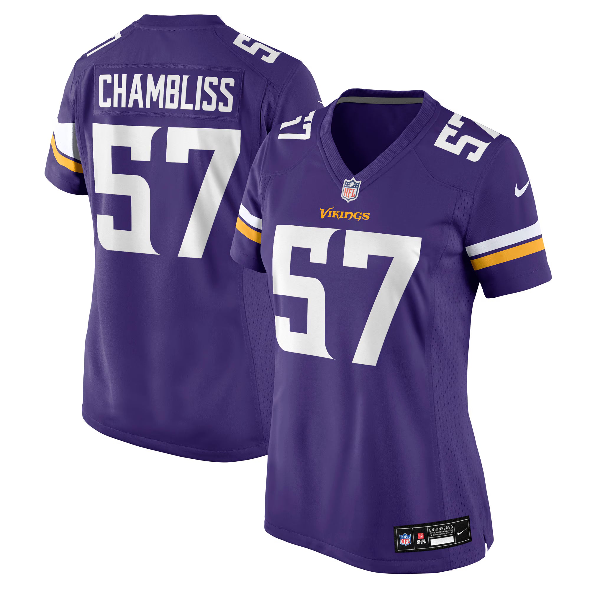 Chaz Chambliss Minnesota Vikings Nike Women's Team Game Jersey -  Purple