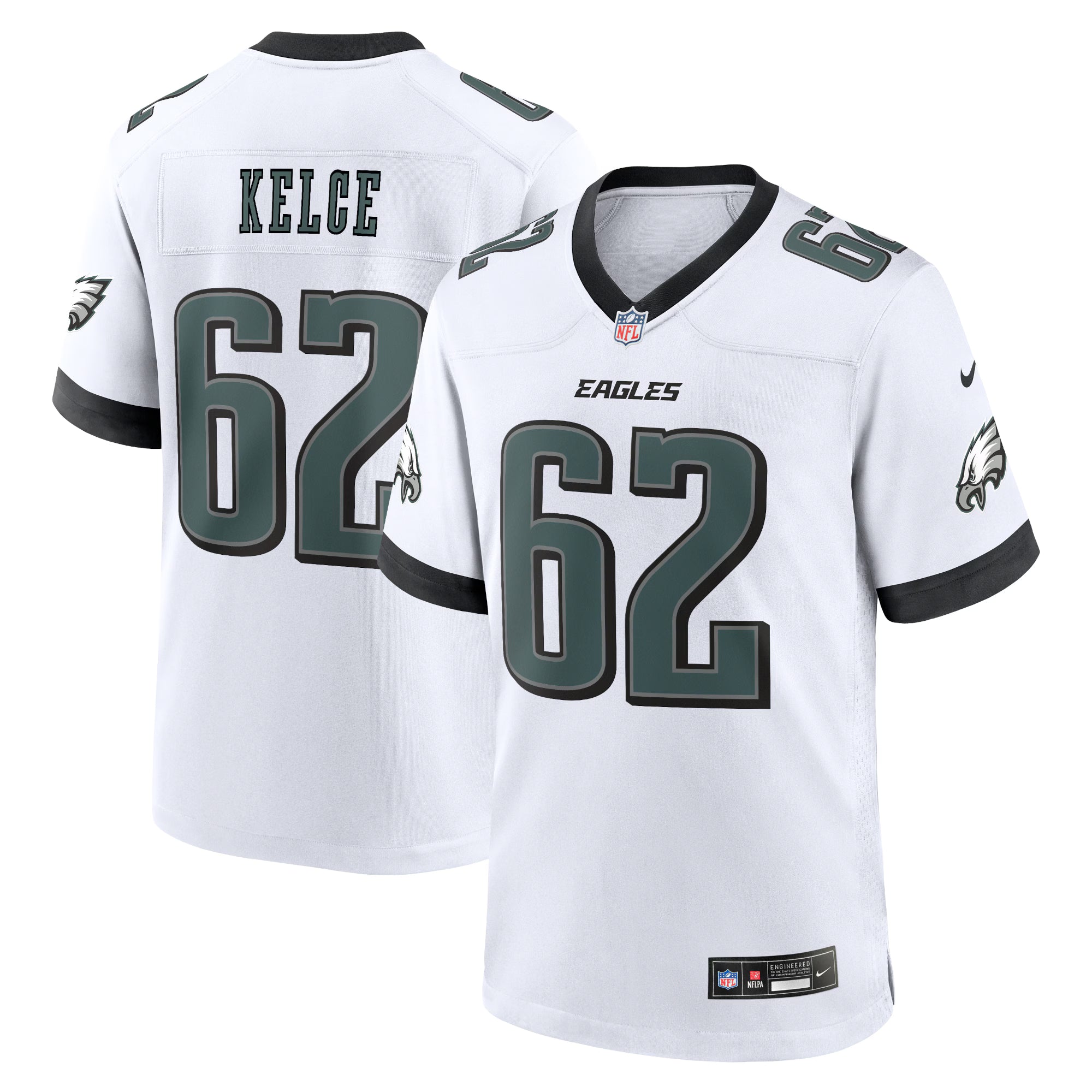 Jason Kelce Philadelphia Eagles Nike White Game Jersey - White
