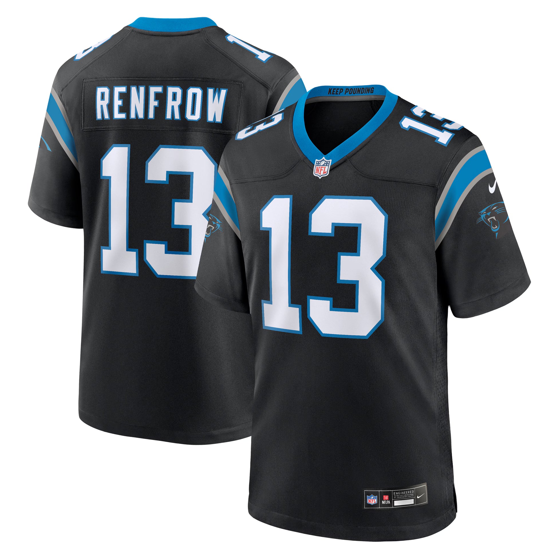Hunter Renfrow Carolina Panthers Nike Team Game Jersey -  Black