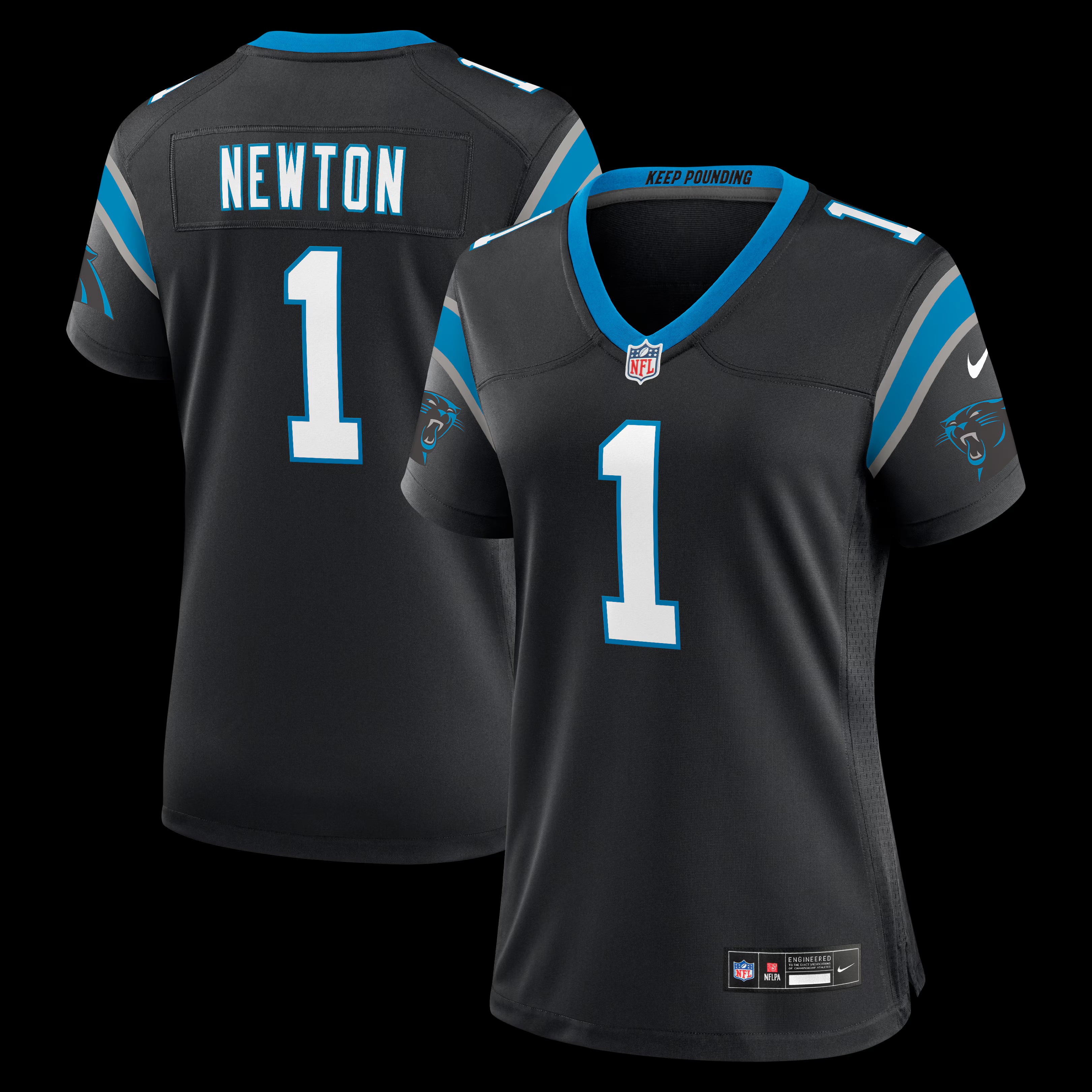 Cam Newton Carolina Panthers Nike Women's Team Retired Game Jersey -  Black