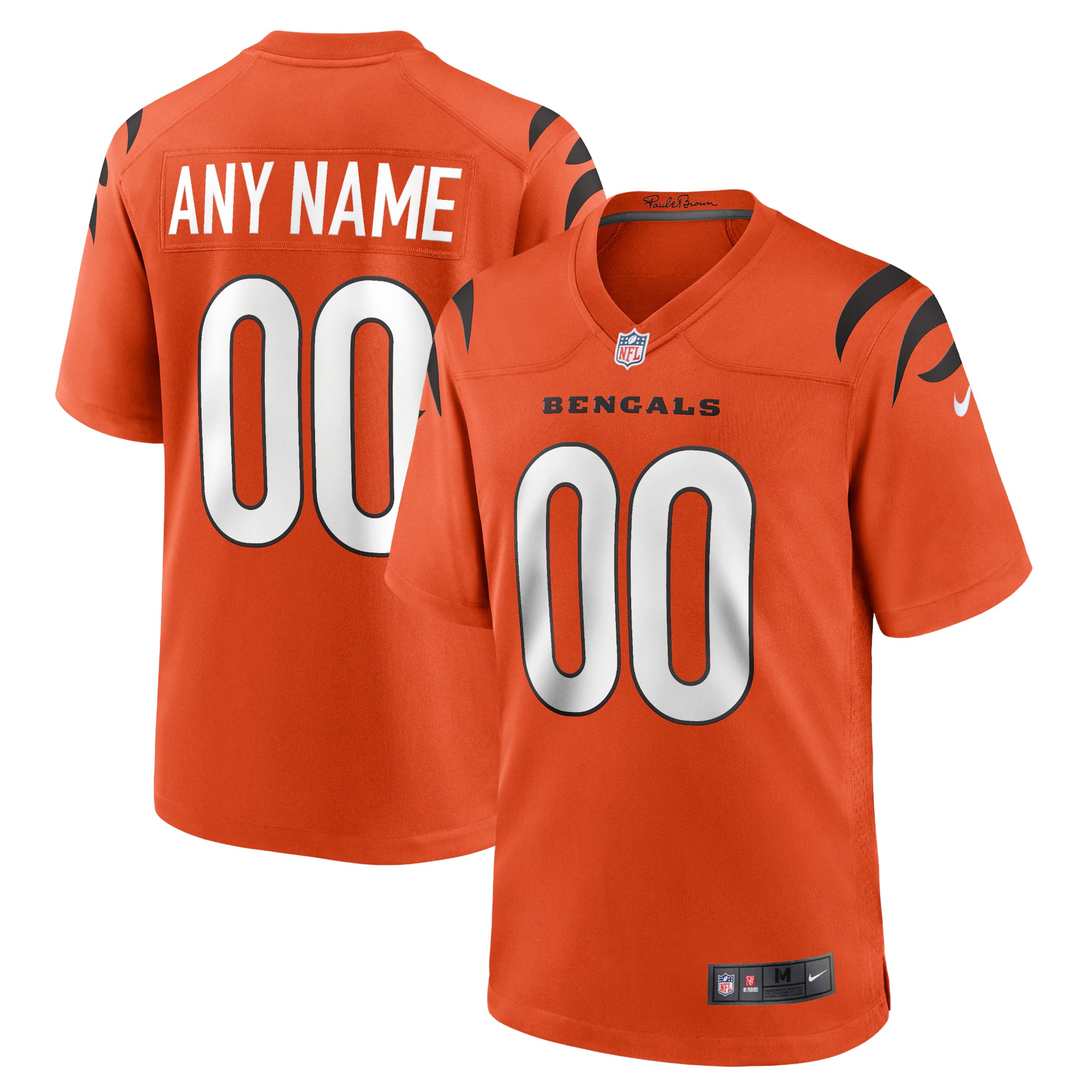 Cincinnati Bengals Nike Alternate Game Custom Jersey - Orange